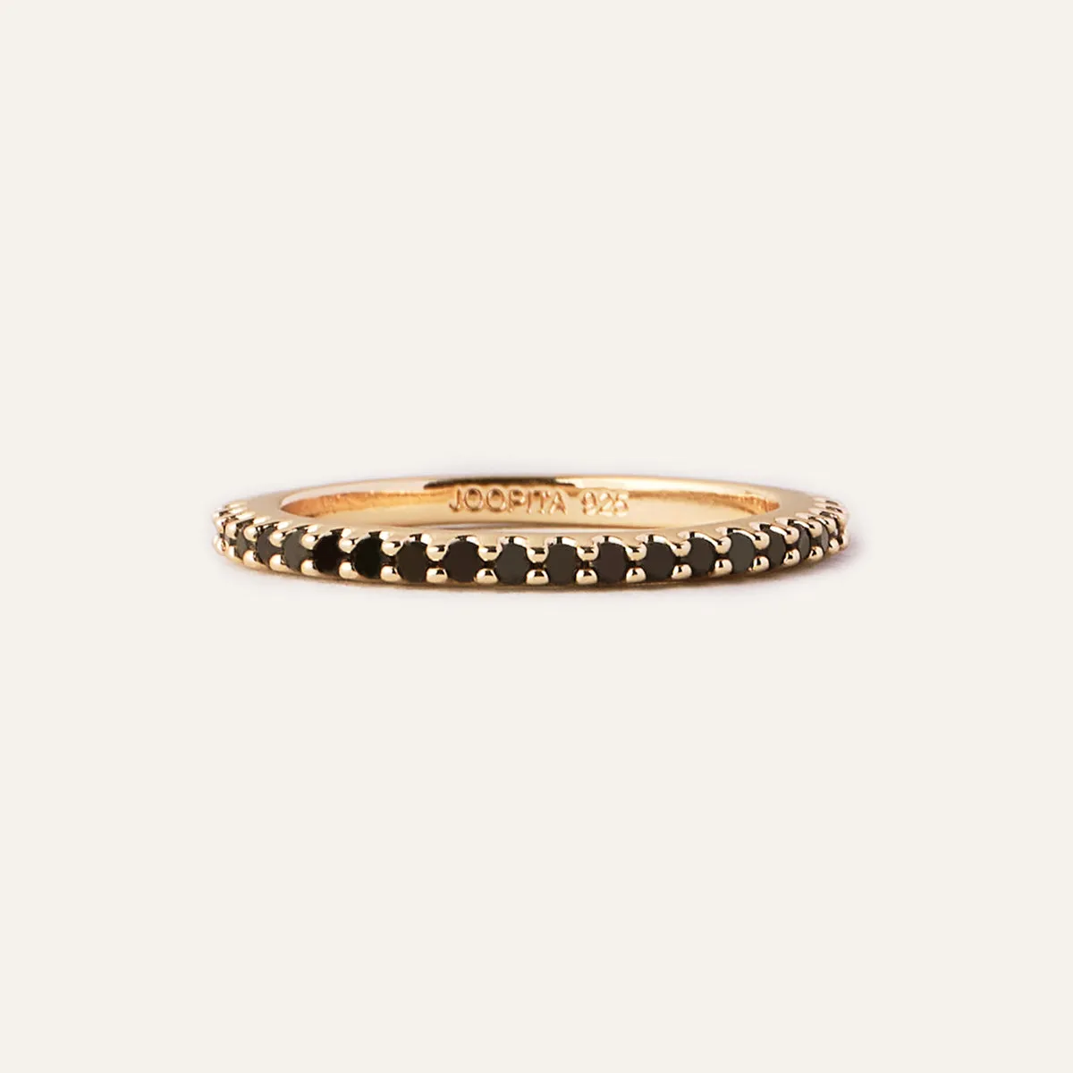 Gemstone Pavé Rings Set in 14kt Gold Over Sterling Silver