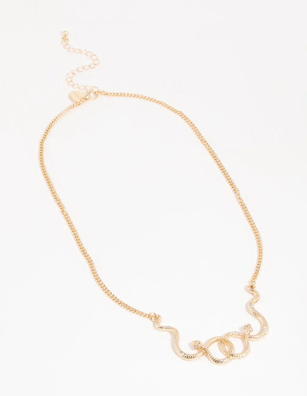 Gold Snake Pendant Necklace