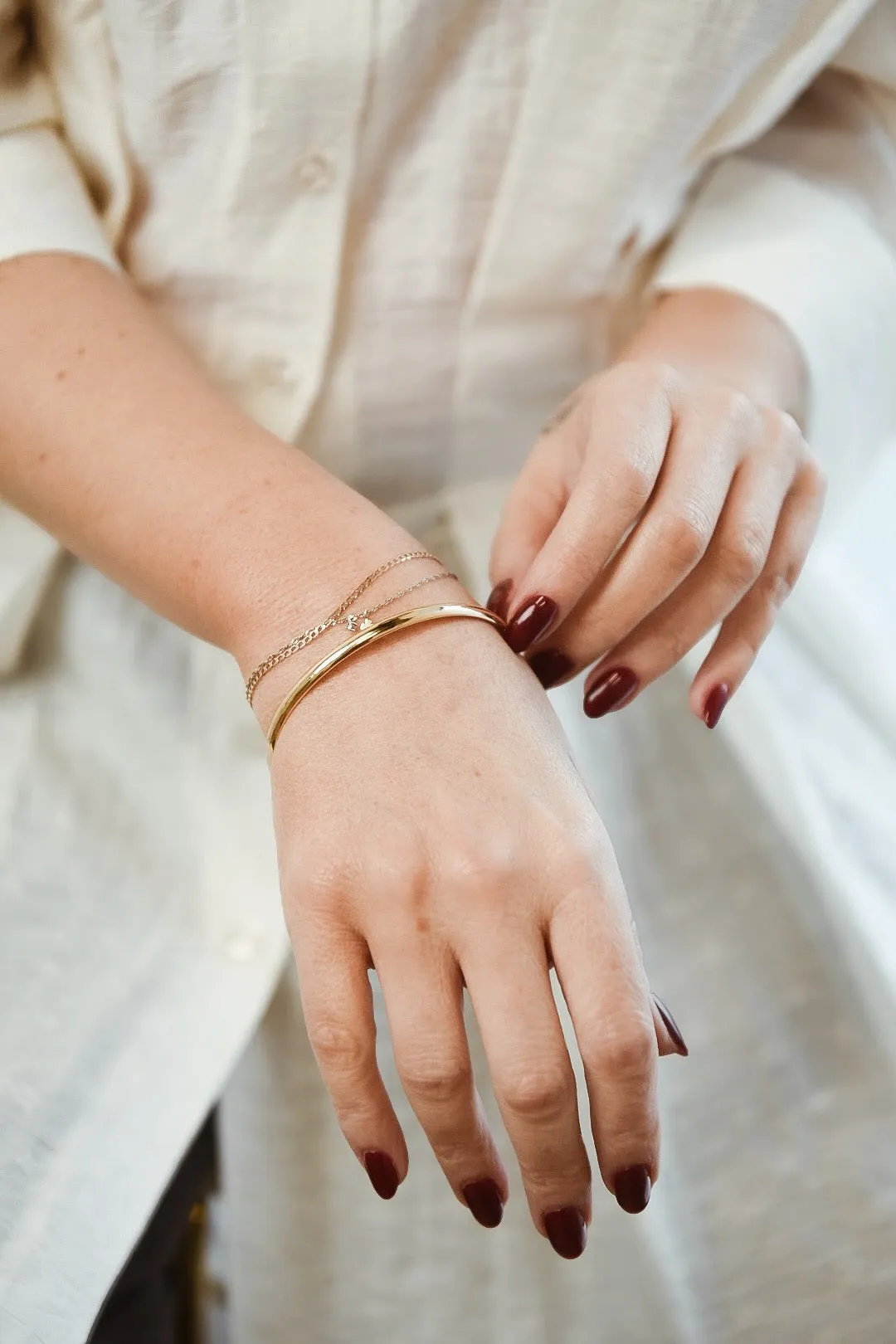 Golden Round Bangle