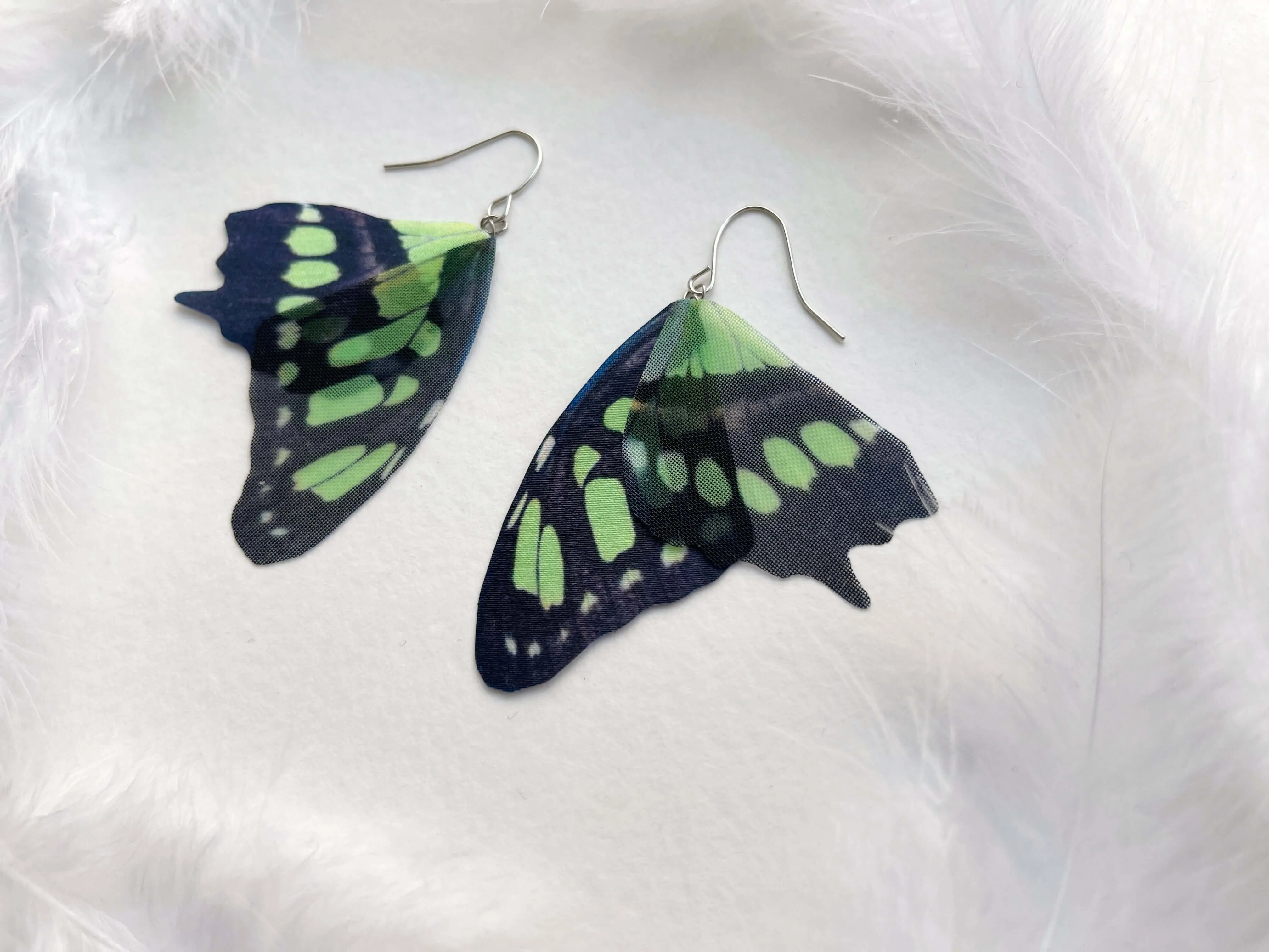 Green Fairy Wings Earrings Perfect Gift For Anyone Who Love Butterflies