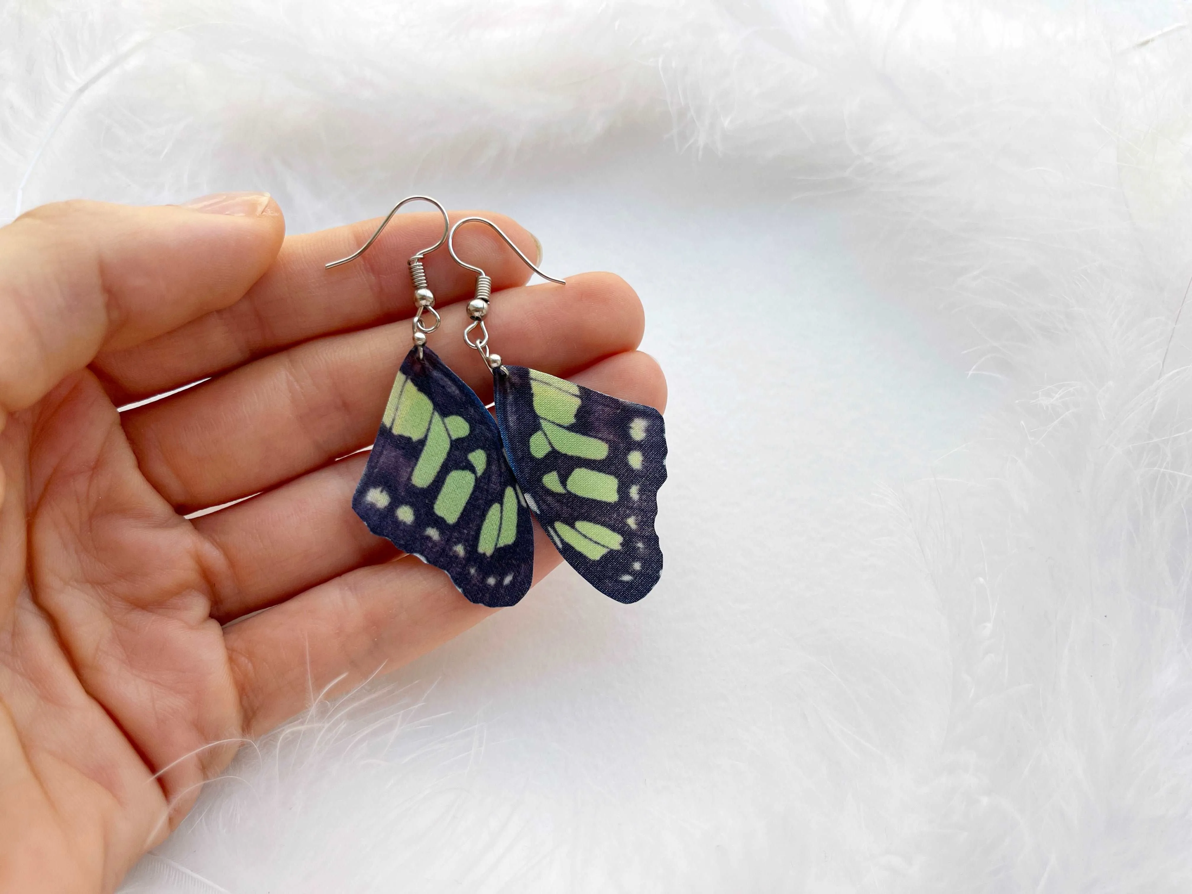 Green Fairy Wings Earrings Perfect Gift For Anyone Who Love Butterflies