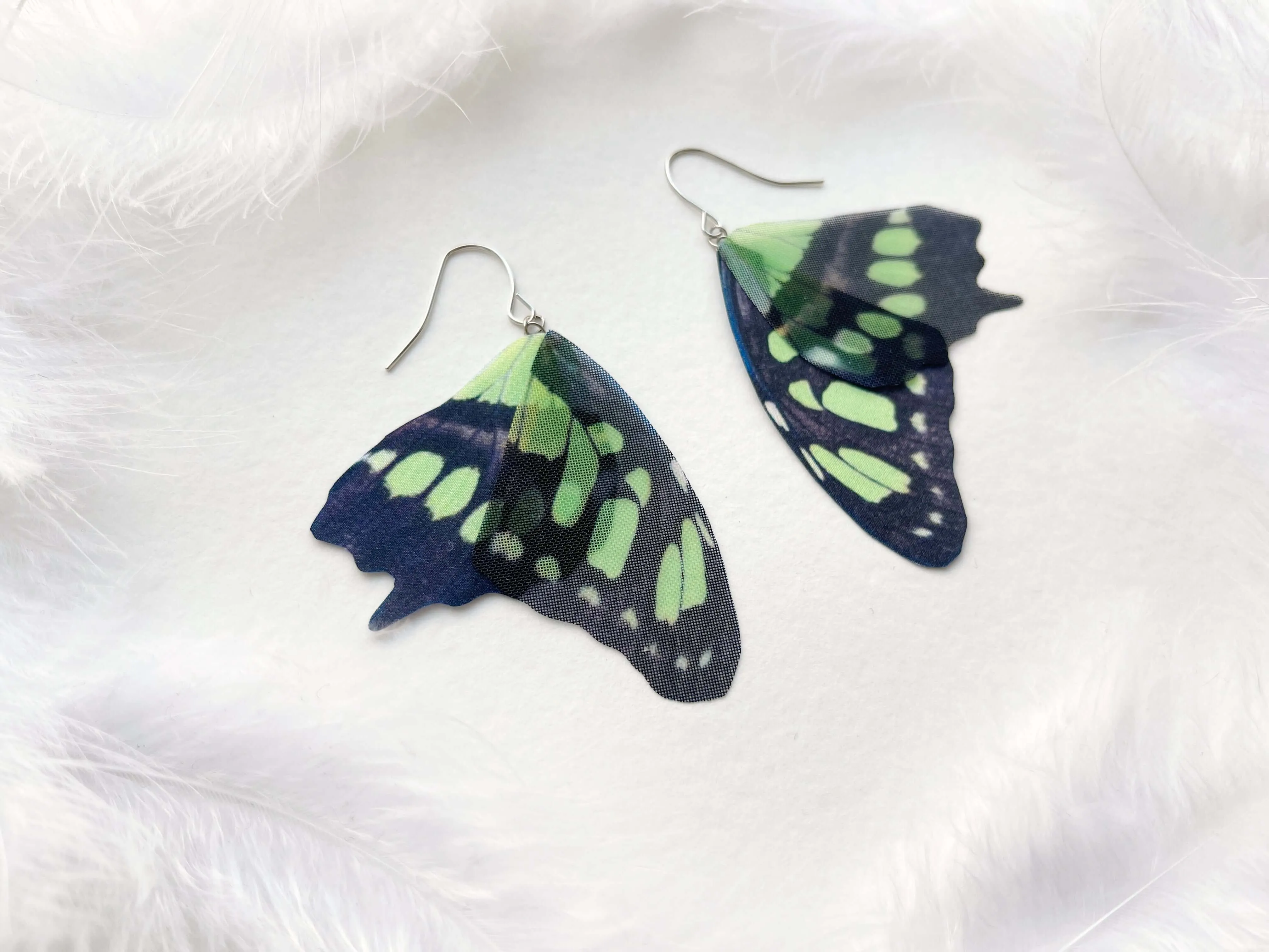 Green Fairy Wings Earrings Perfect Gift For Anyone Who Love Butterflies