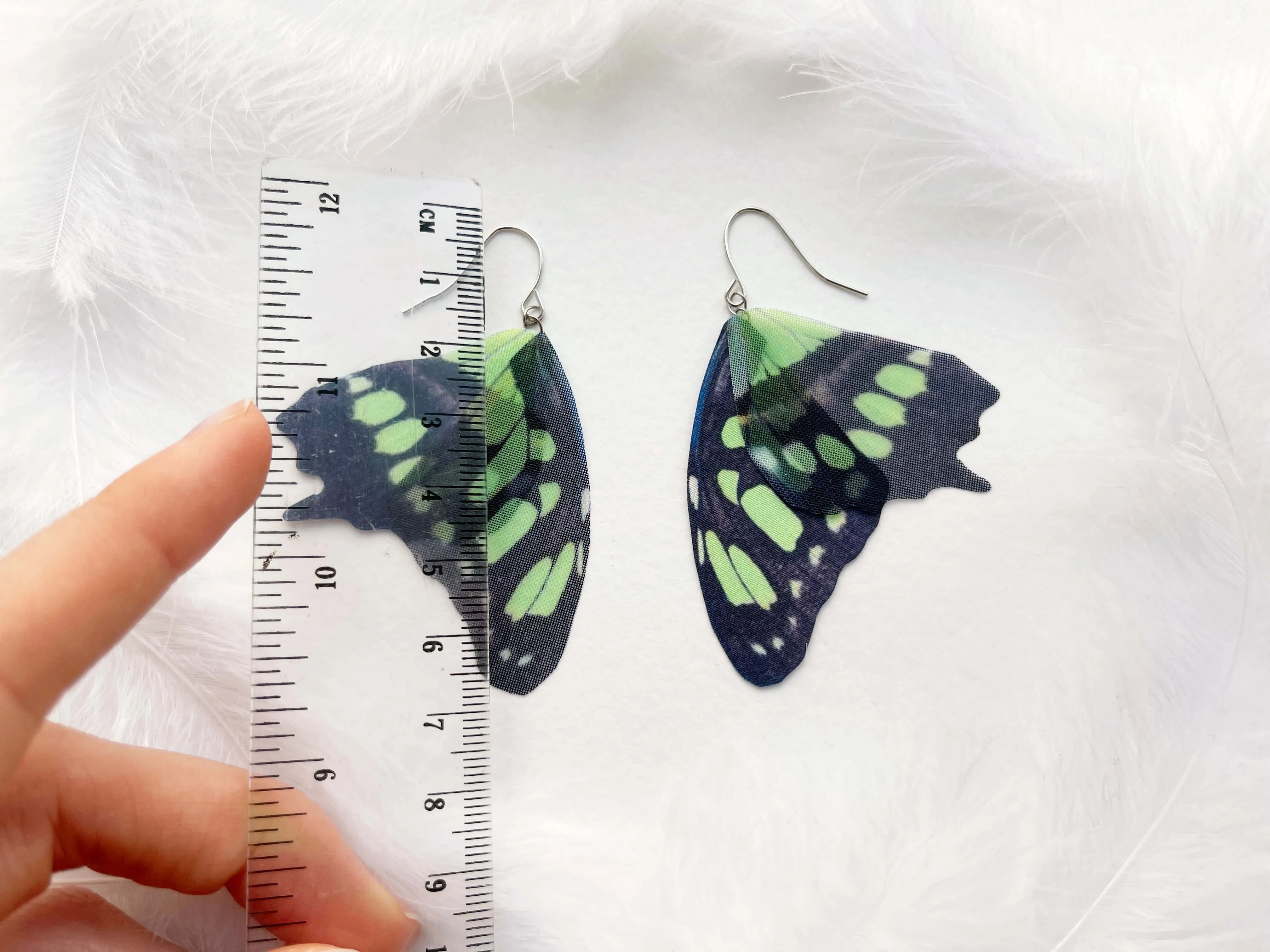 Green Fairy Wings Earrings Perfect Gift For Anyone Who Love Butterflies