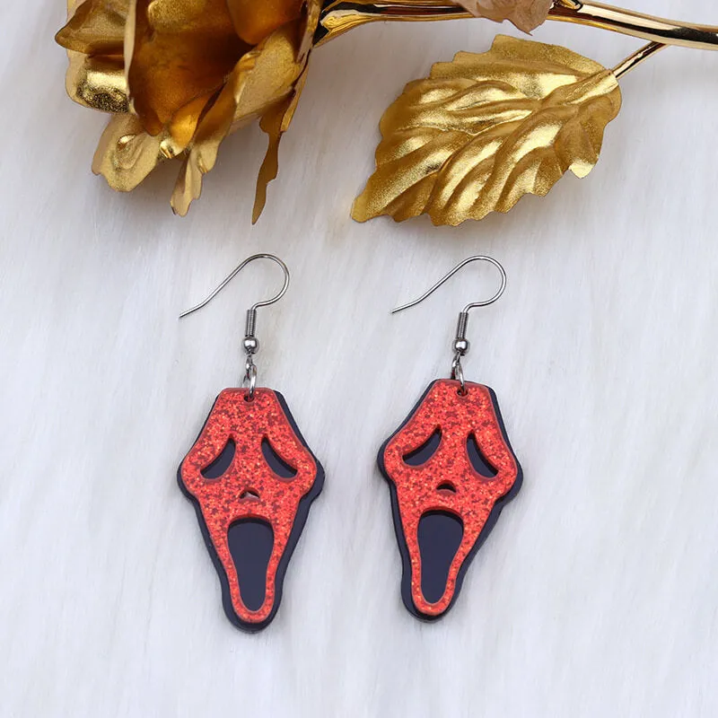 Halloween Grimace Skull Acrylic Earrings