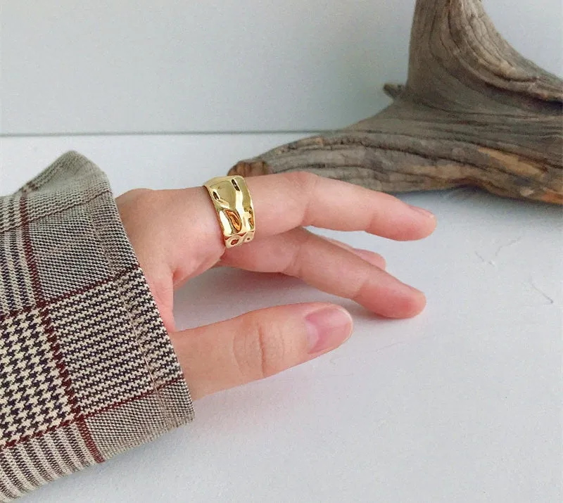Hammered Adjustable Ring