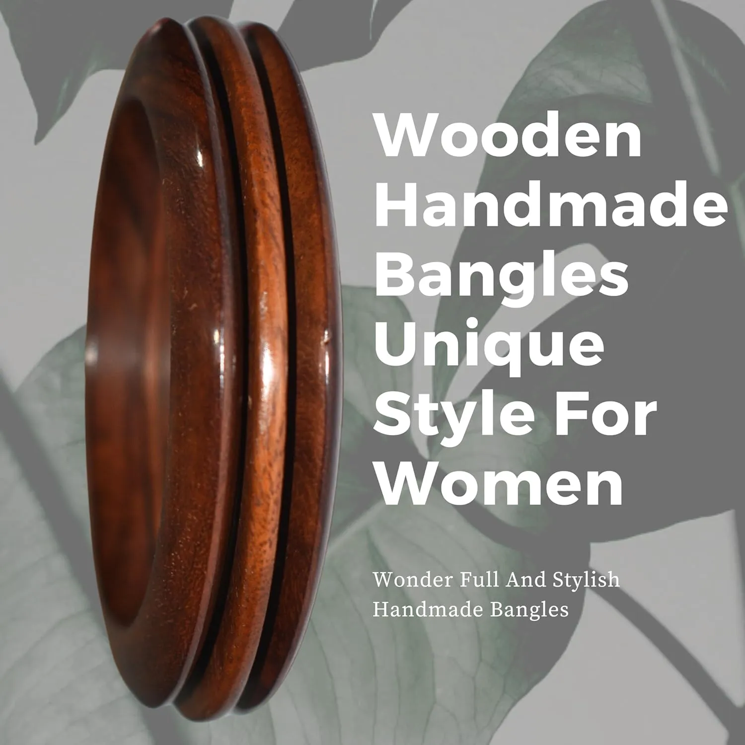 Handcrafted Wooden Bangle - Elegant Natural Wood Bracelet, Lightweight, Perfect for Everyday Wear or Special Occasions.