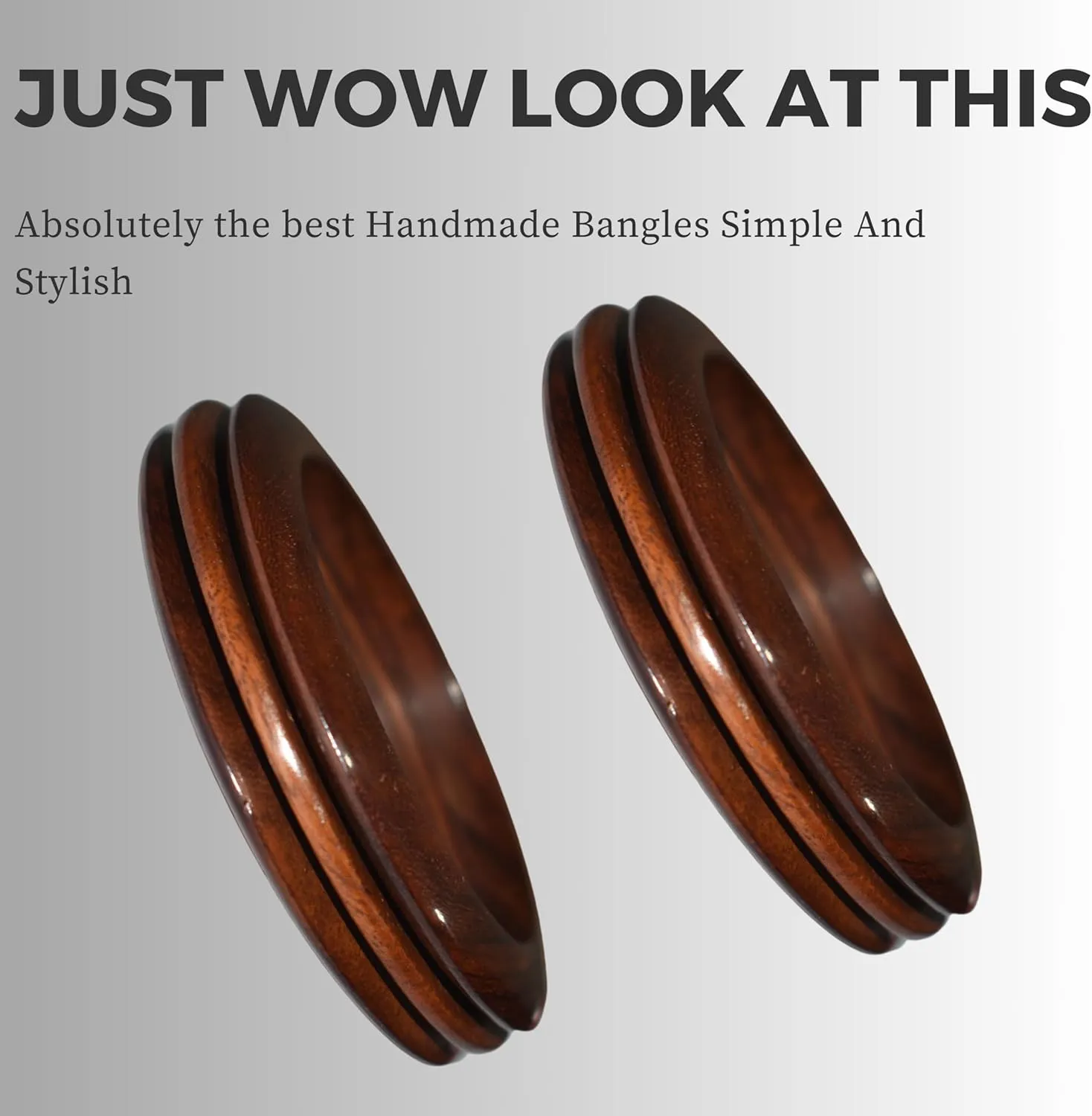 Handcrafted Wooden Bangle - Elegant Natural Wood Bracelet, Lightweight, Perfect for Everyday Wear or Special Occasions.