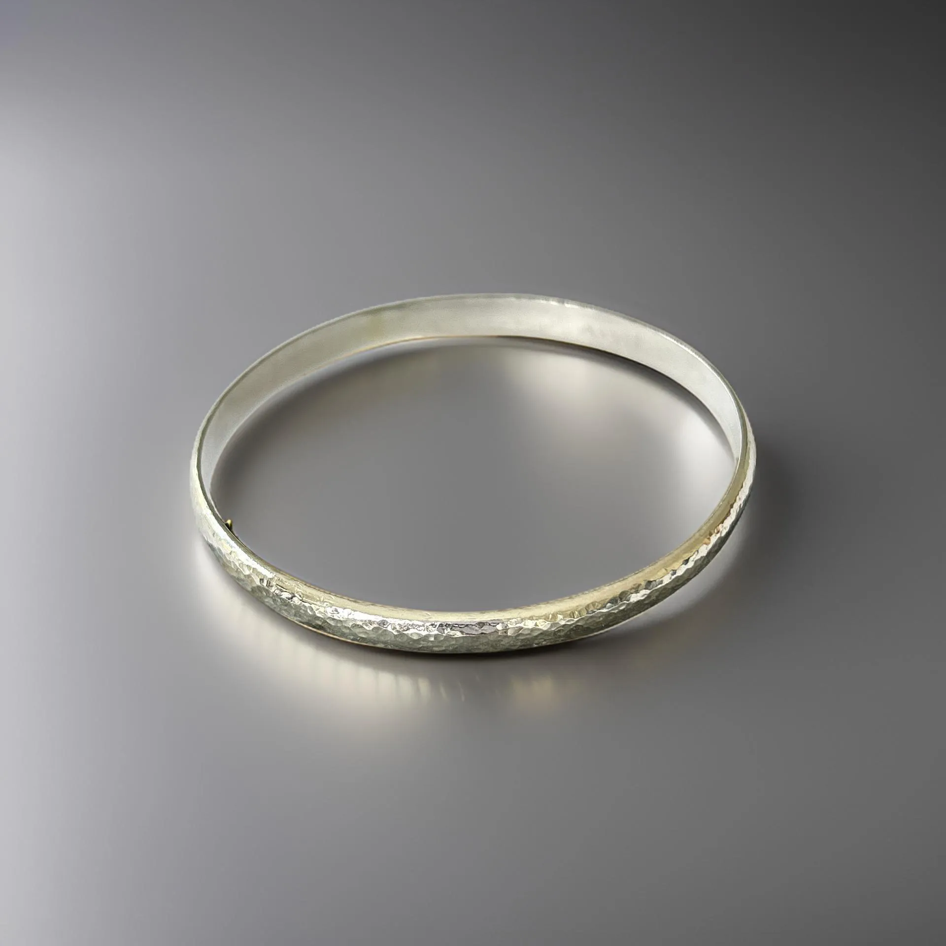 Heavy Domed Sterling Silver Bangle