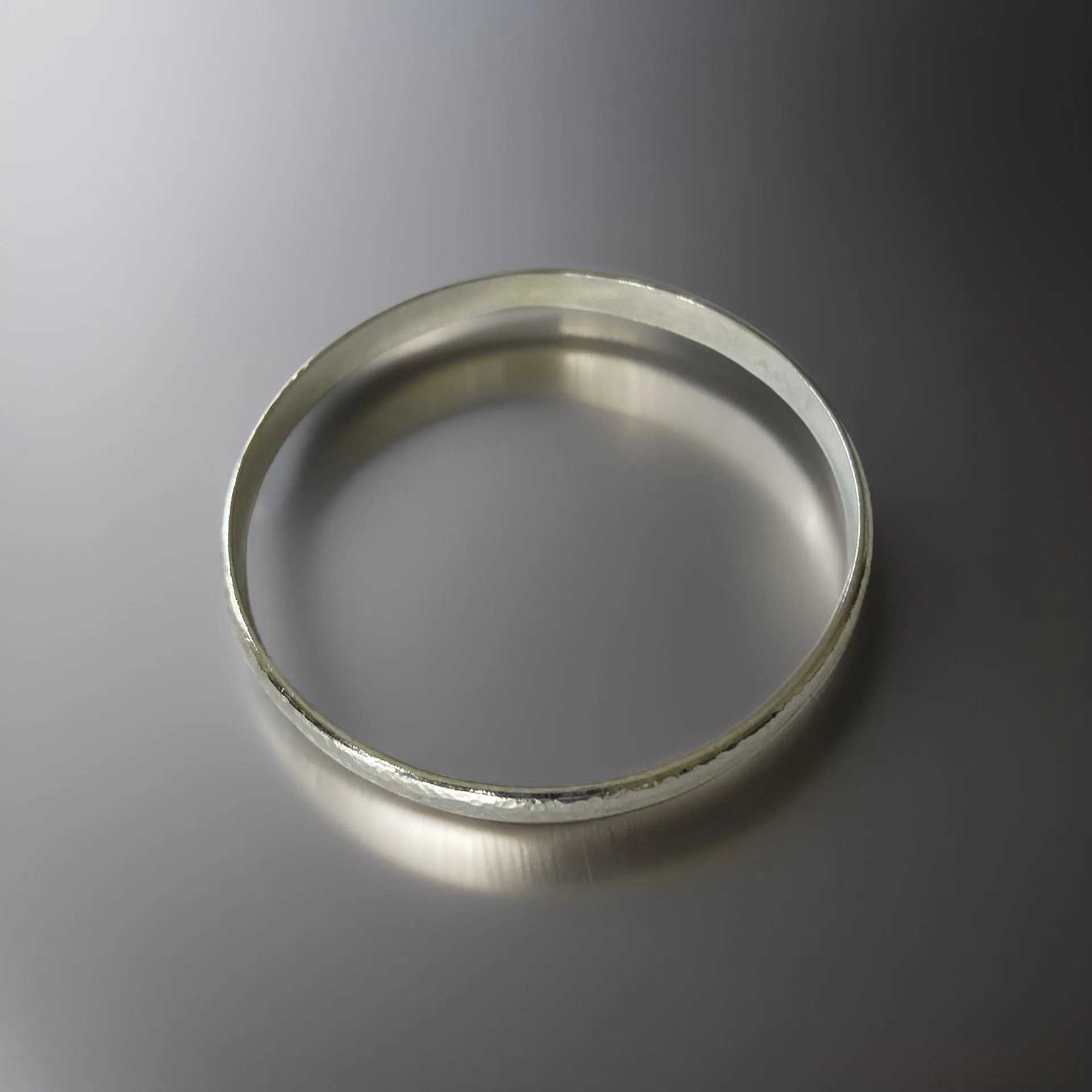 Heavy Domed Sterling Silver Bangle