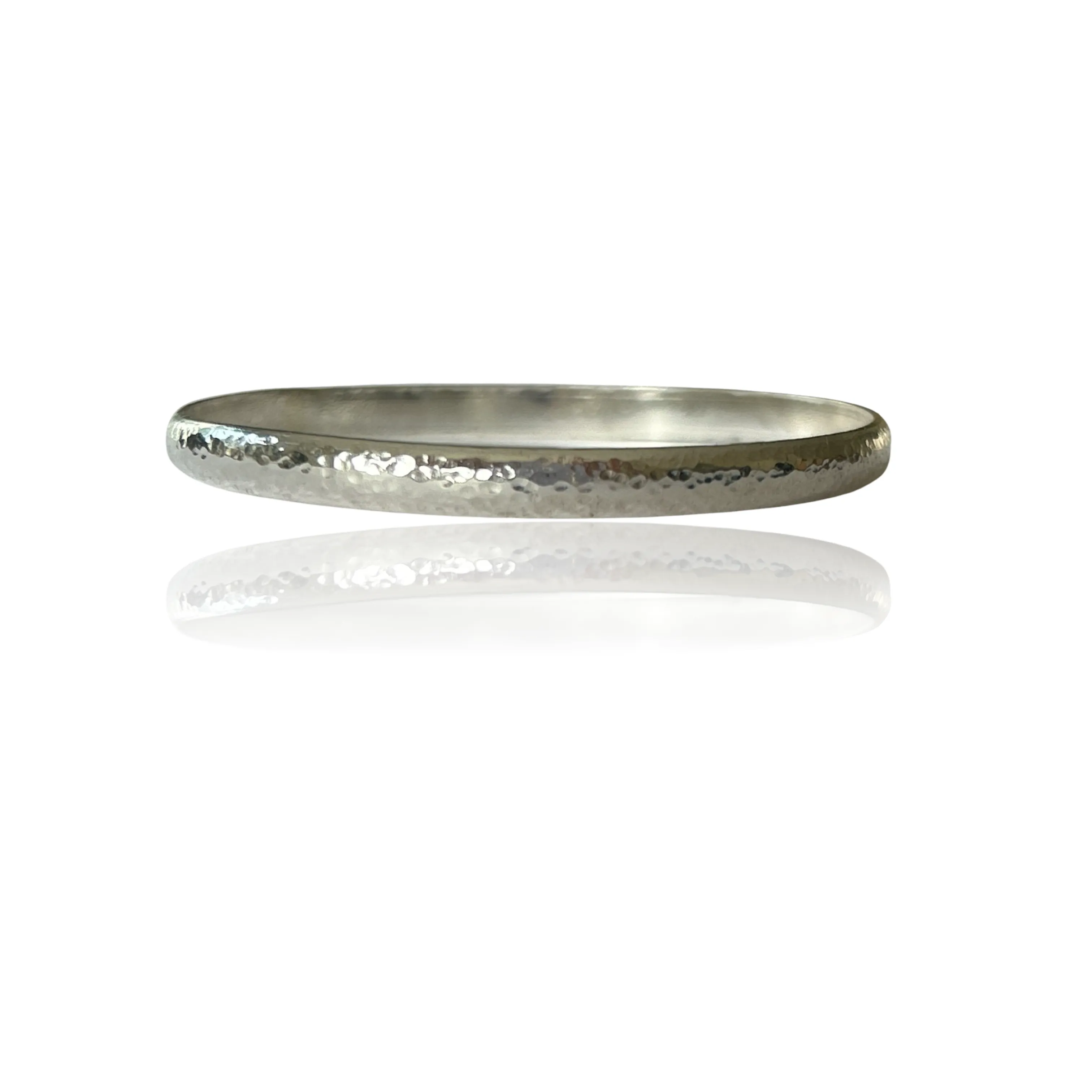 Heavy Domed Sterling Silver Bangle