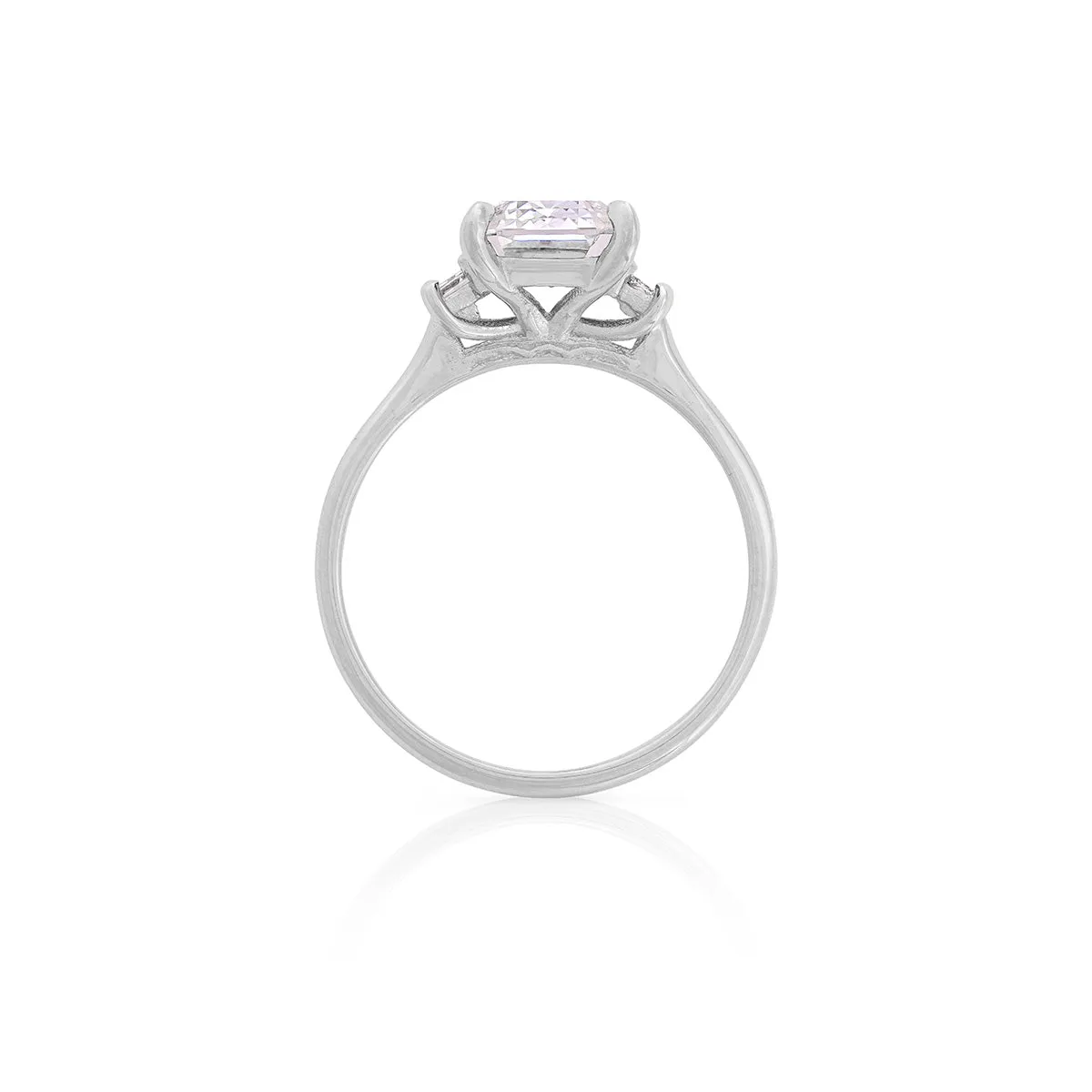 Hero 1.6ct Lab-Grown Diamond Engagement Ring - 14k White Gold Polished Band