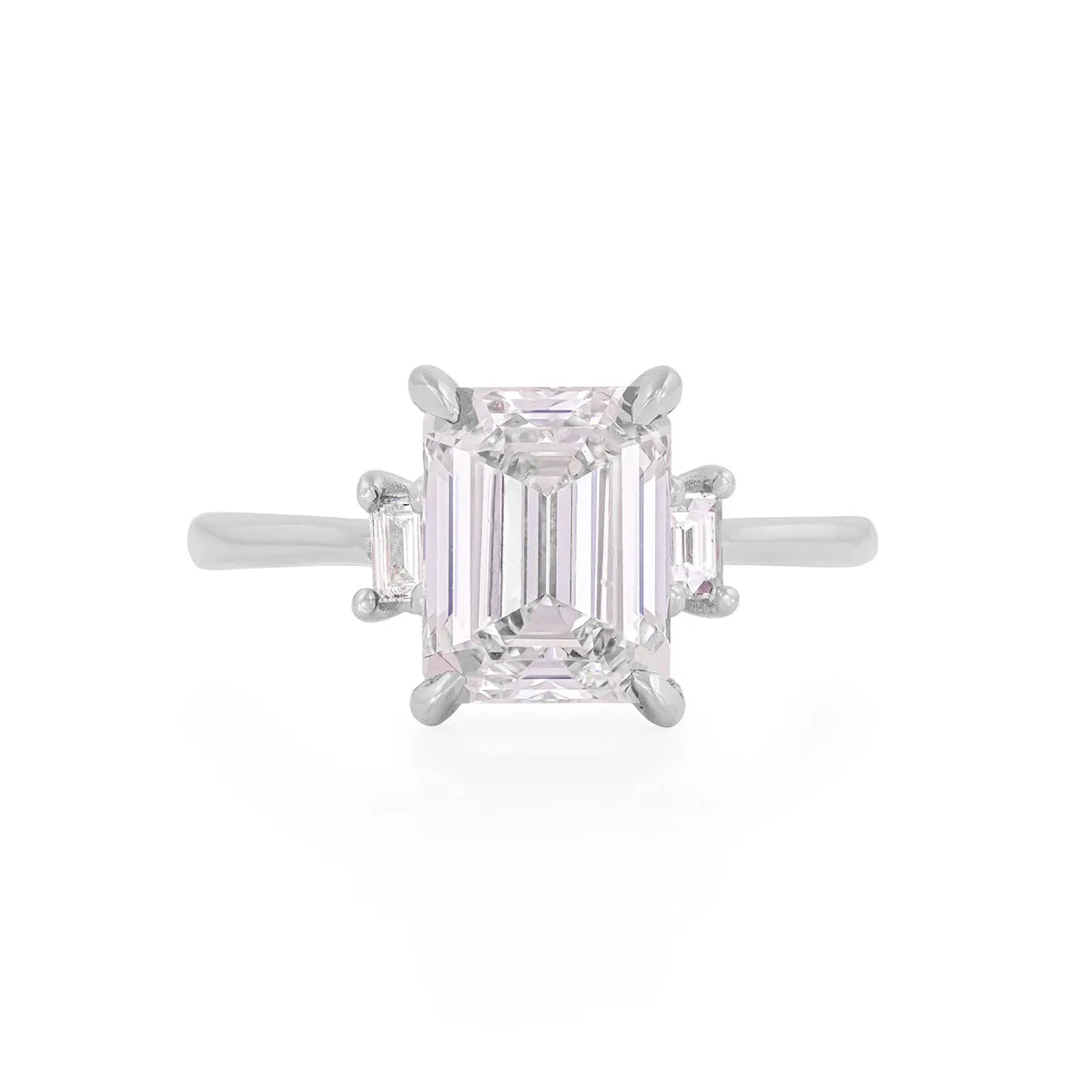 Hero 1.6ct Lab-Grown Diamond Engagement Ring - 14k White Gold Polished Band