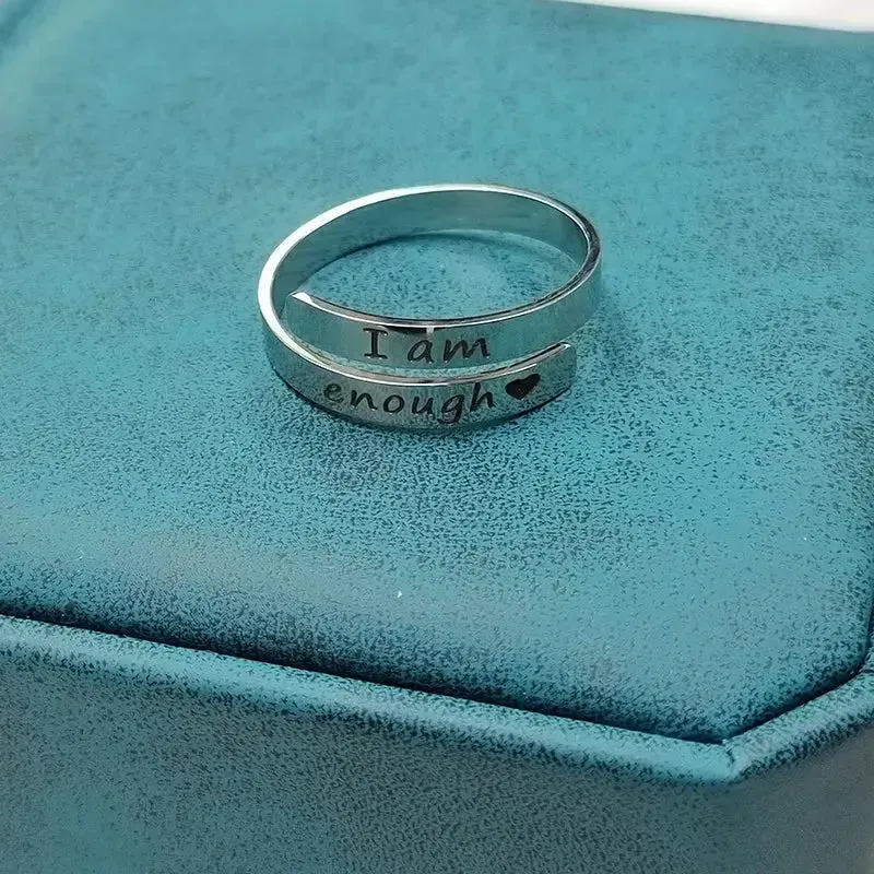 I am ENOUGH adjustable Ring