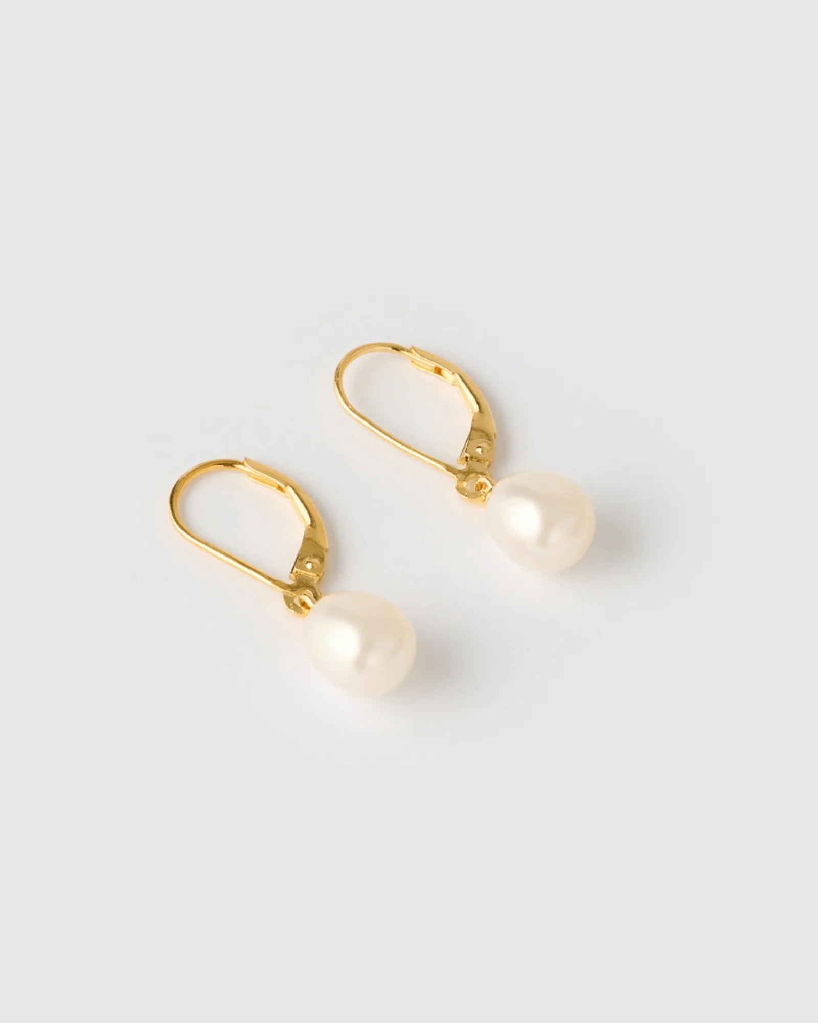 Izoa Juliet Earrings Gold Pearl