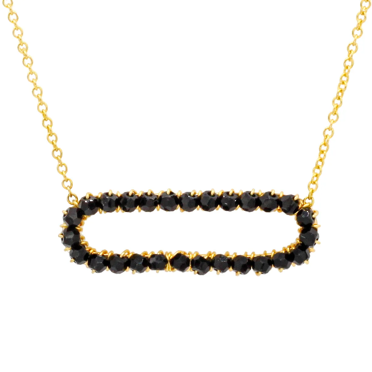 Jet Oval Necklace