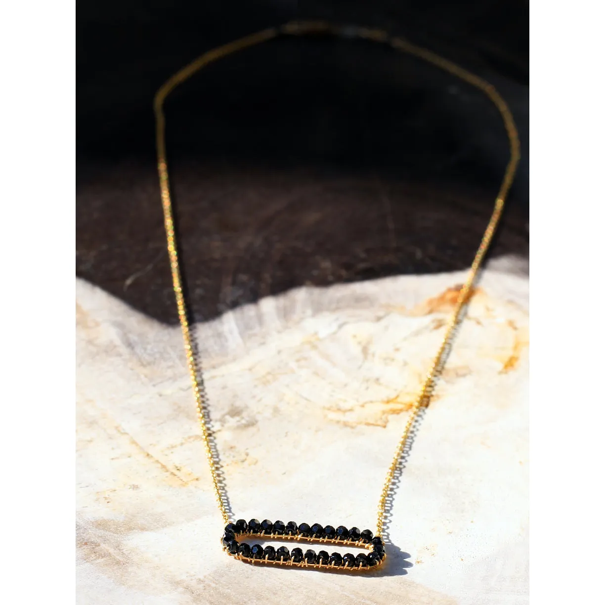 Jet Oval Necklace