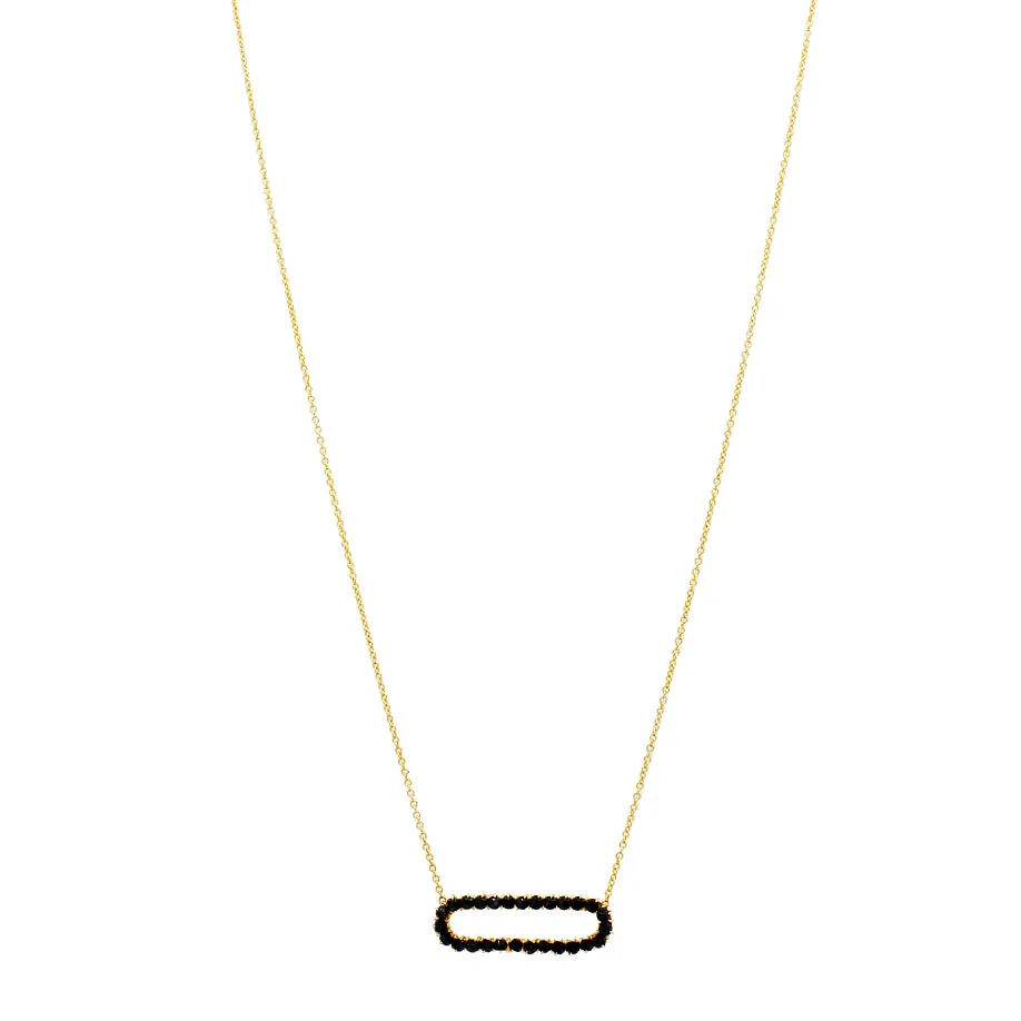 Jet Oval Necklace