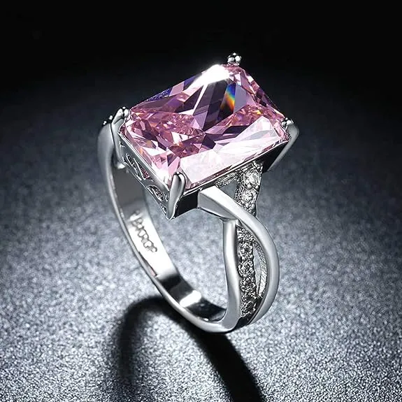 Jewels Galaxy Stylish Crystal Silver Plated Sparkling Rings For Women/Girls