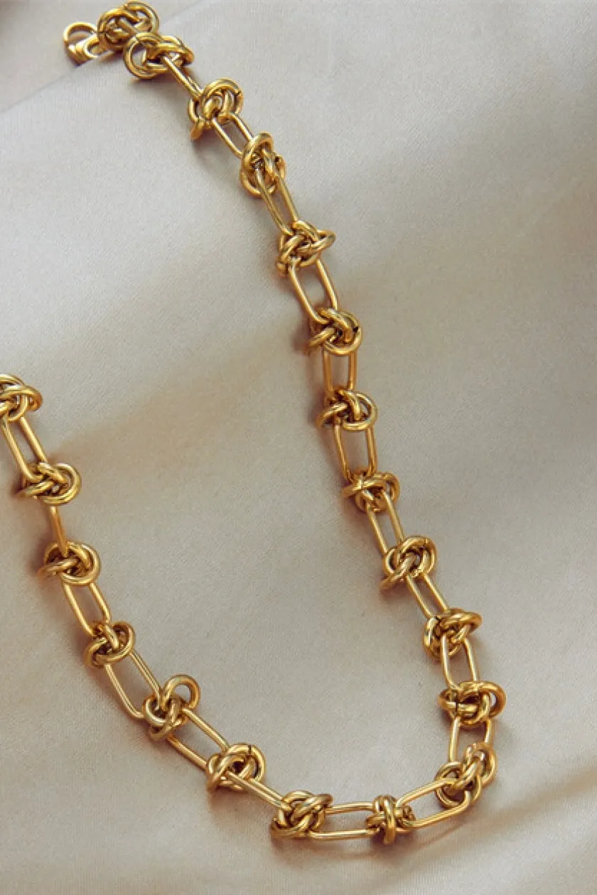 Knot Chain Necklace - Gold