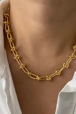 Knot Chain Necklace - Gold
