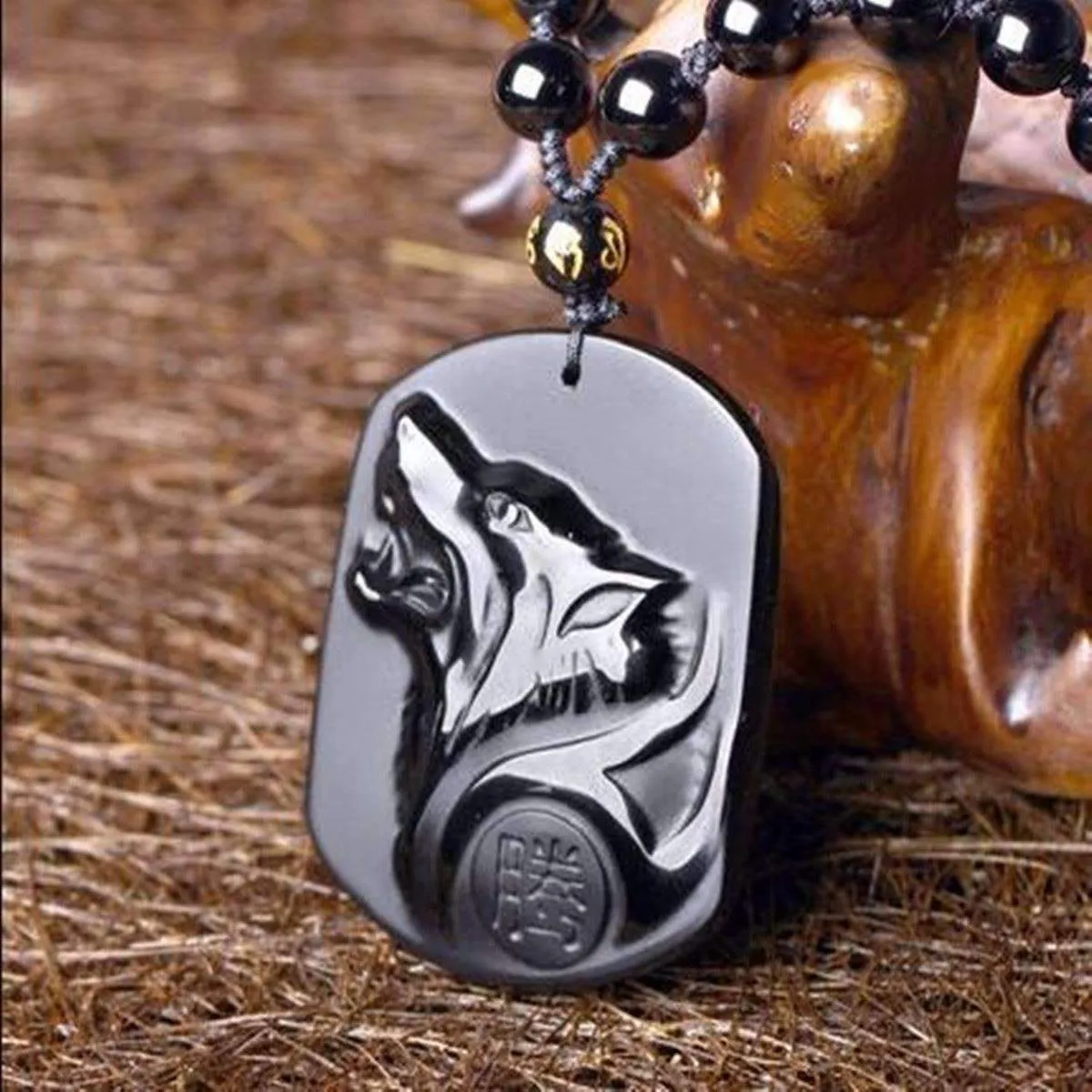 La Luna Sangre Obsidian Werewolf Necklace