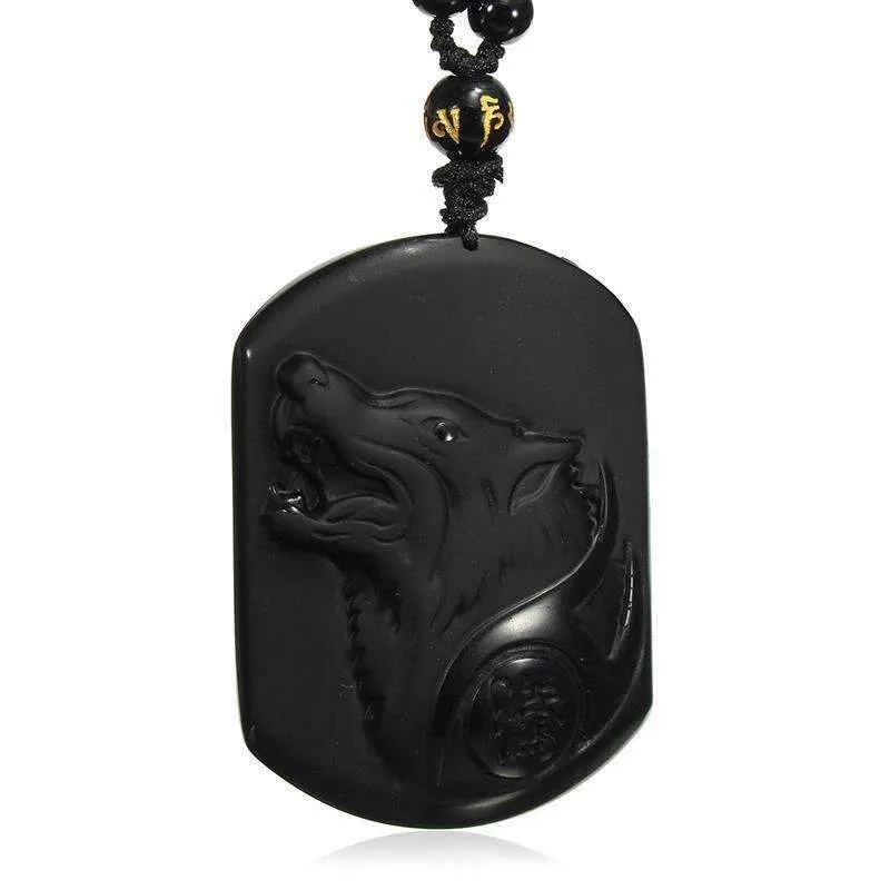 La Luna Sangre Obsidian Werewolf Necklace