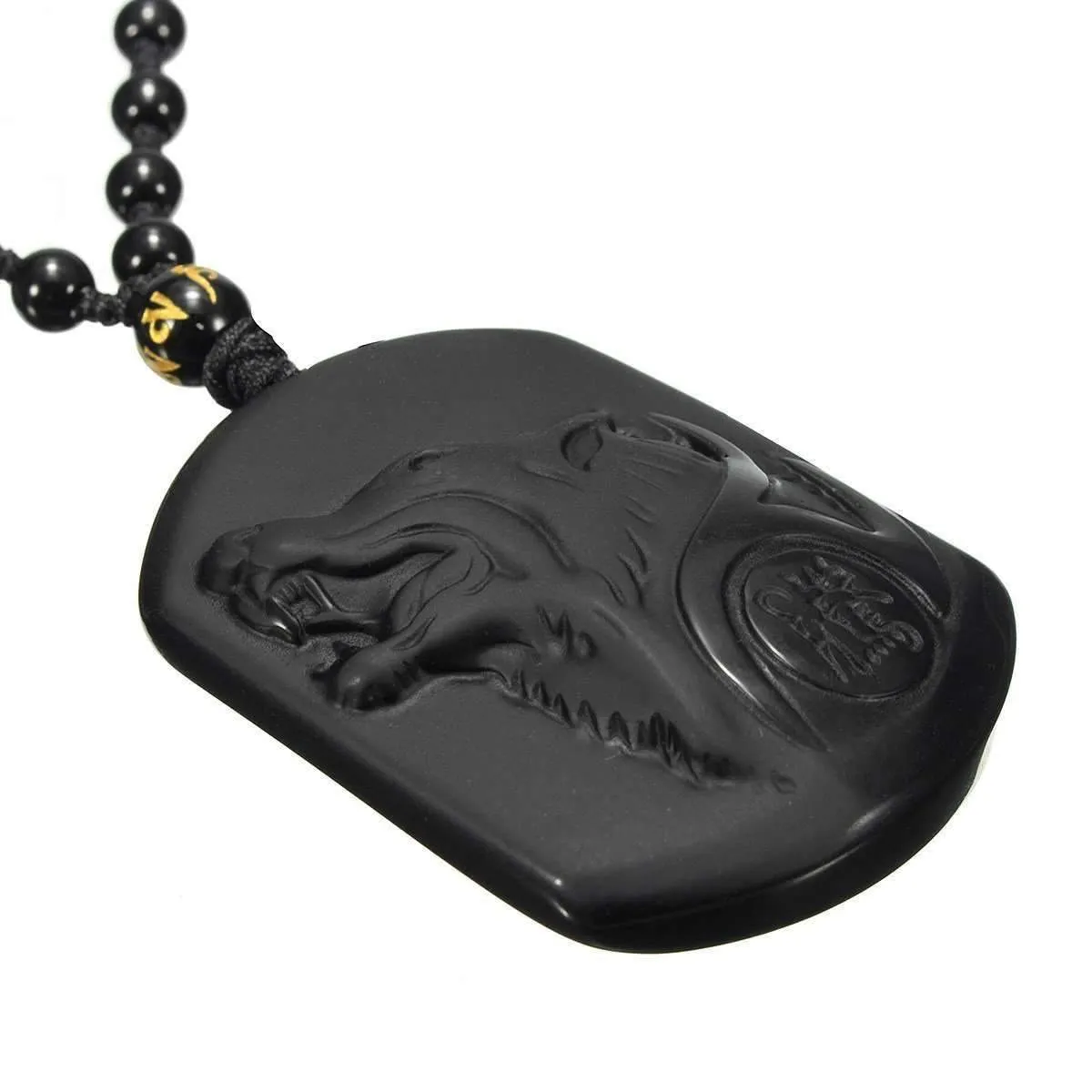 La Luna Sangre Obsidian Werewolf Necklace