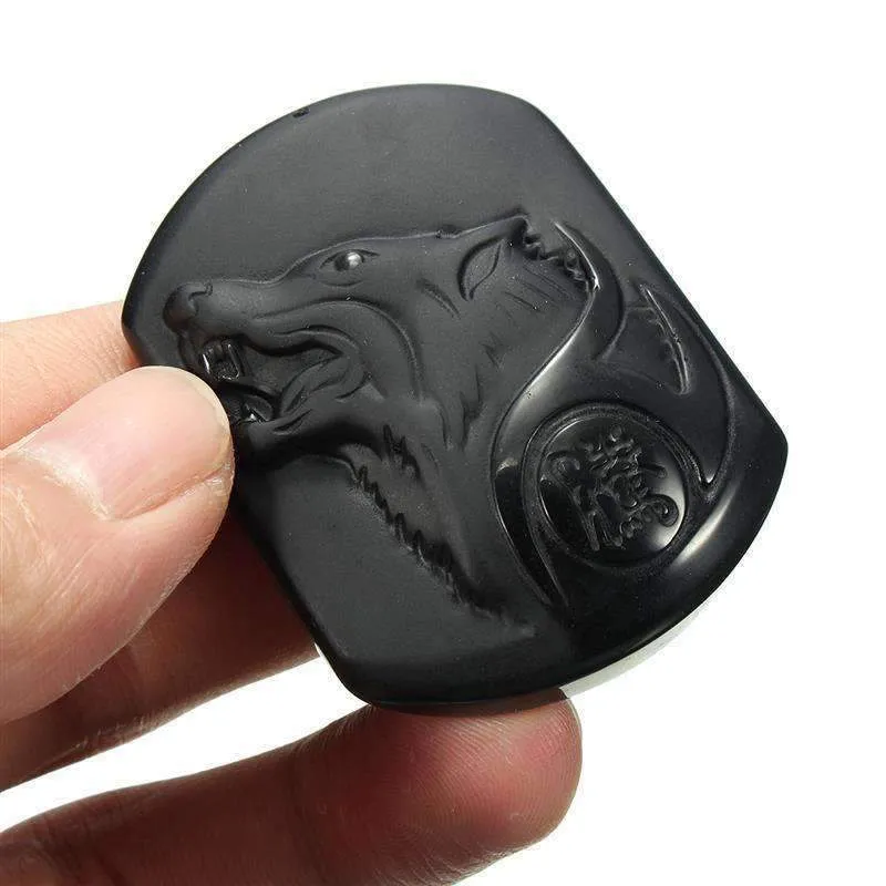 La Luna Sangre Obsidian Werewolf Necklace