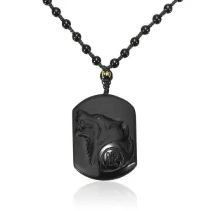La Luna Sangre Obsidian Werewolf Necklace