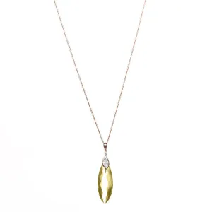 Lemon Quartz Briolette Pendant
