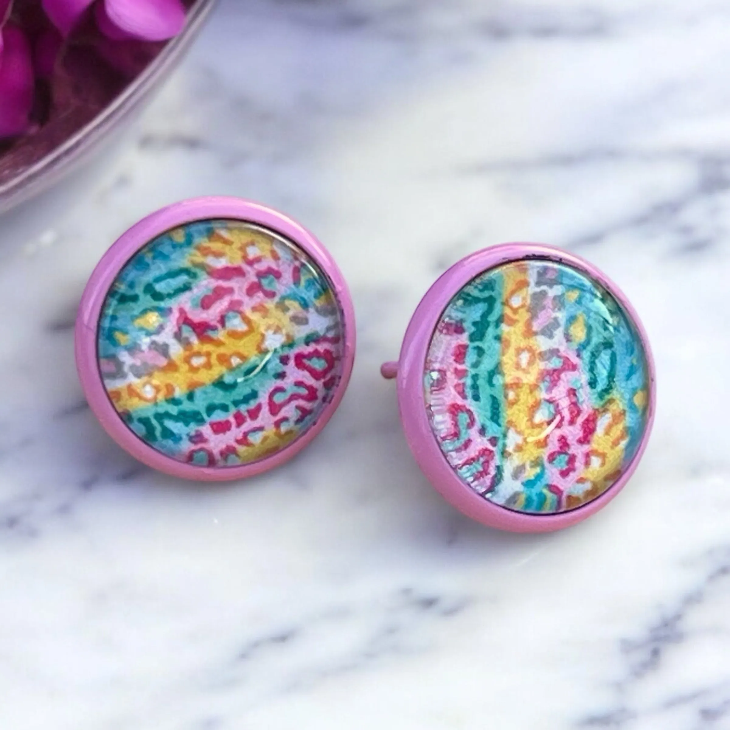 Leopard Print Stud Earrings - Stylish & Wild Accessories