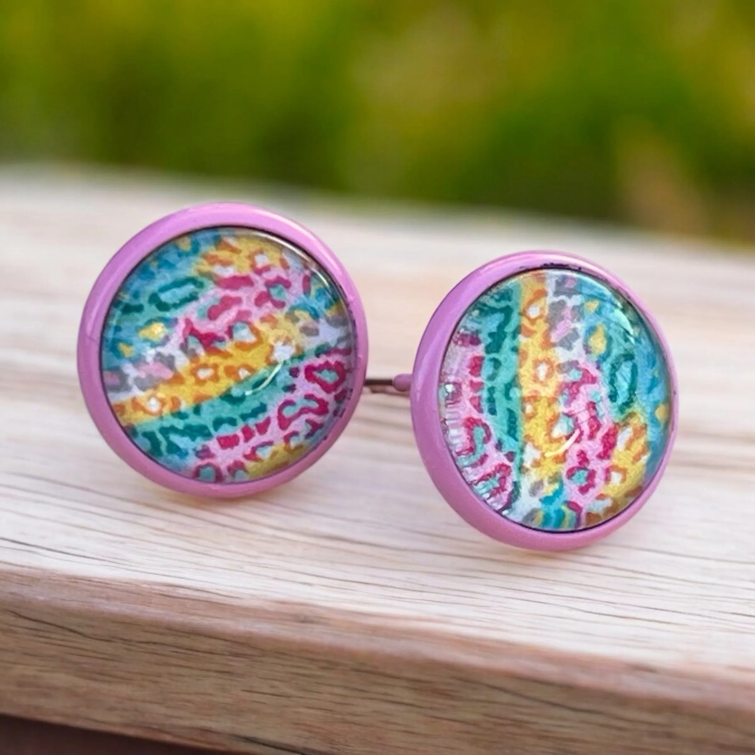 Leopard Print Stud Earrings - Stylish & Wild Accessories