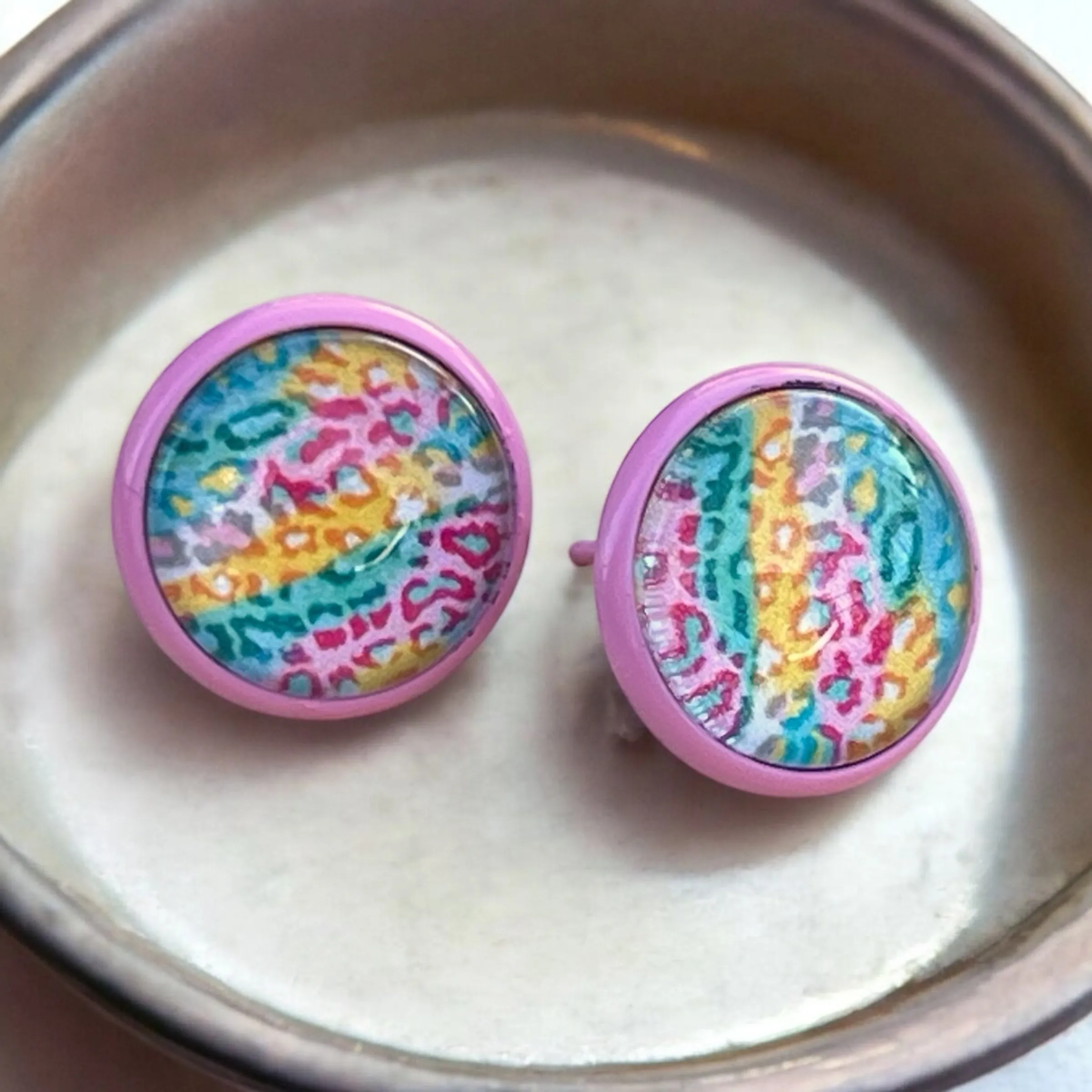 Leopard Print Stud Earrings - Stylish & Wild Accessories