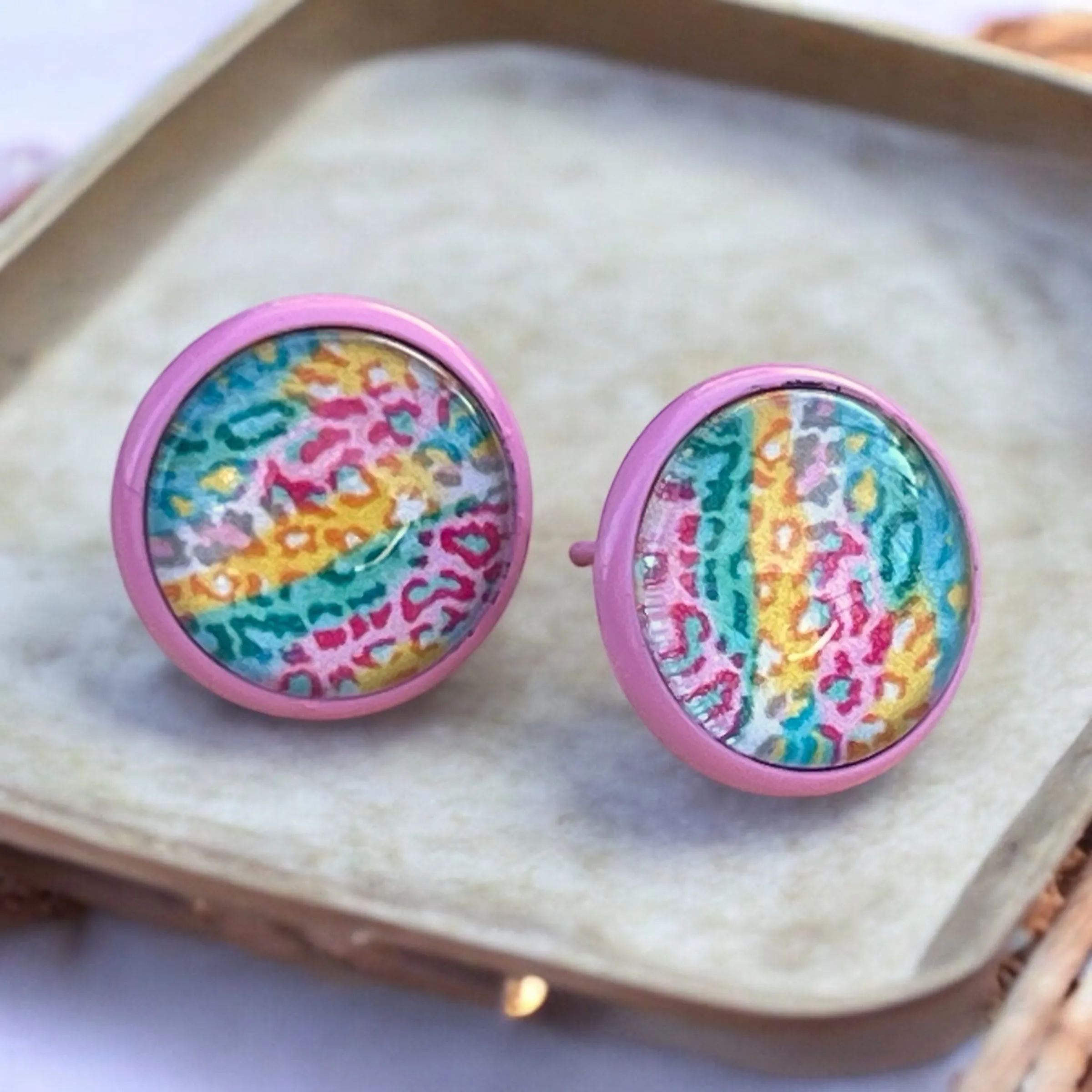 Leopard Print Stud Earrings - Stylish & Wild Accessories