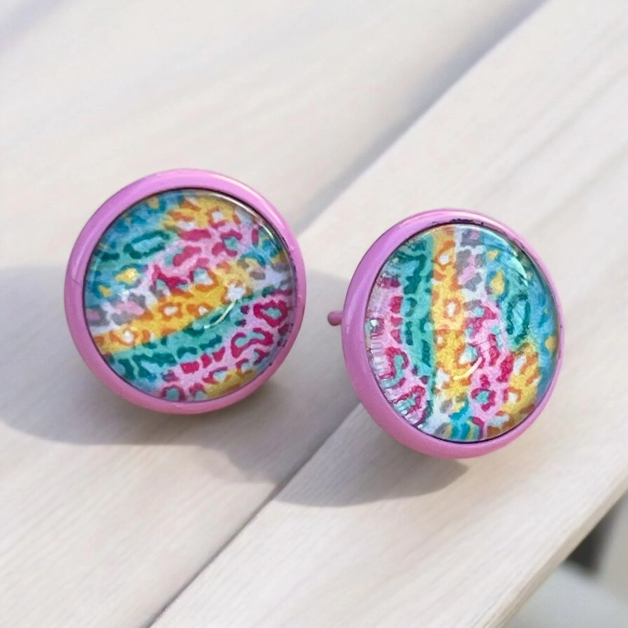 Leopard Print Stud Earrings - Stylish & Wild Accessories