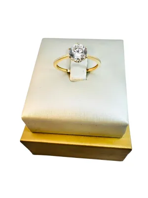 Lesotho Jewellery 14k Gold Ring for Women - 1.72 Grams, Size -17