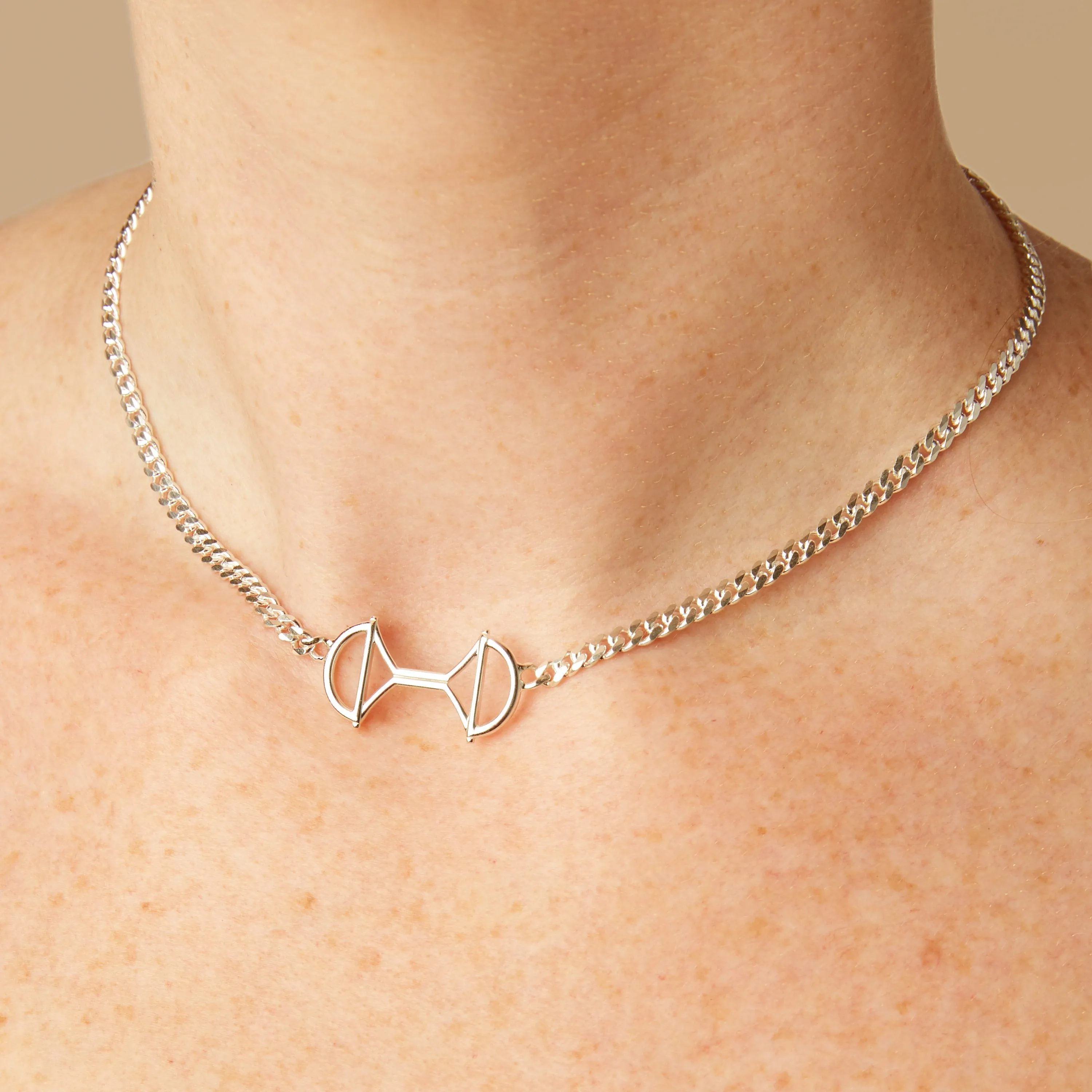 Lock Link Necklace (Silver)