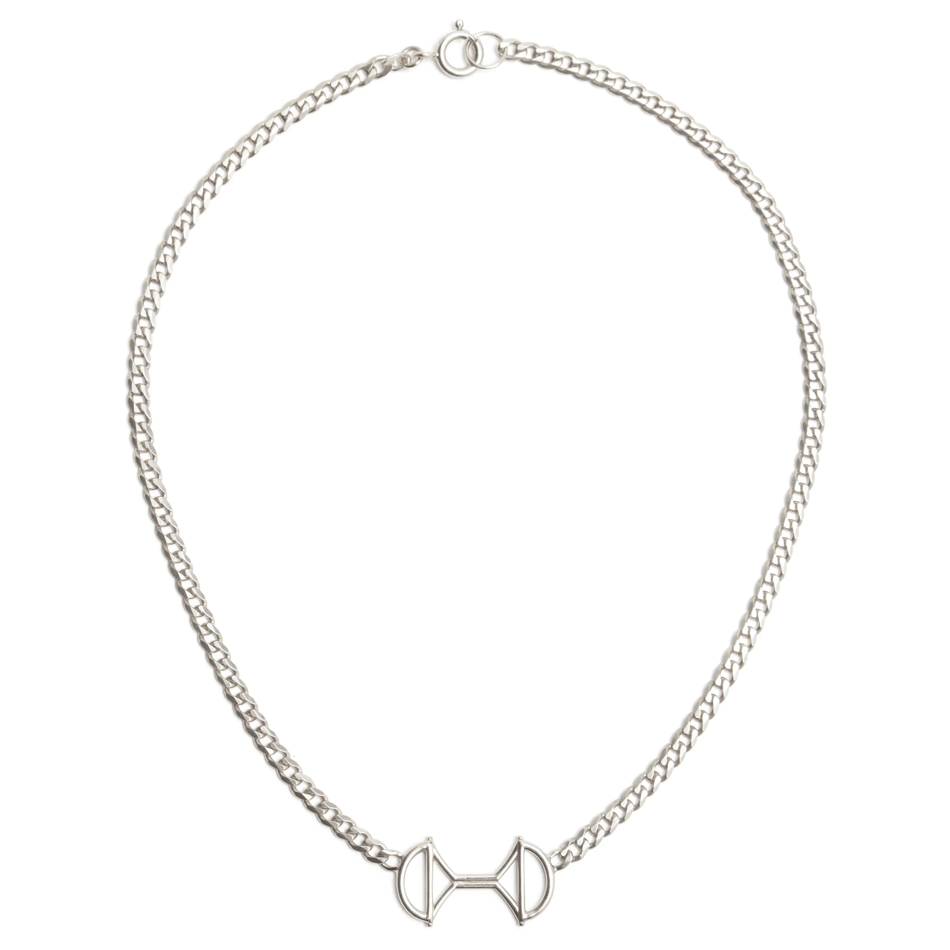 Lock Link Necklace (Silver)