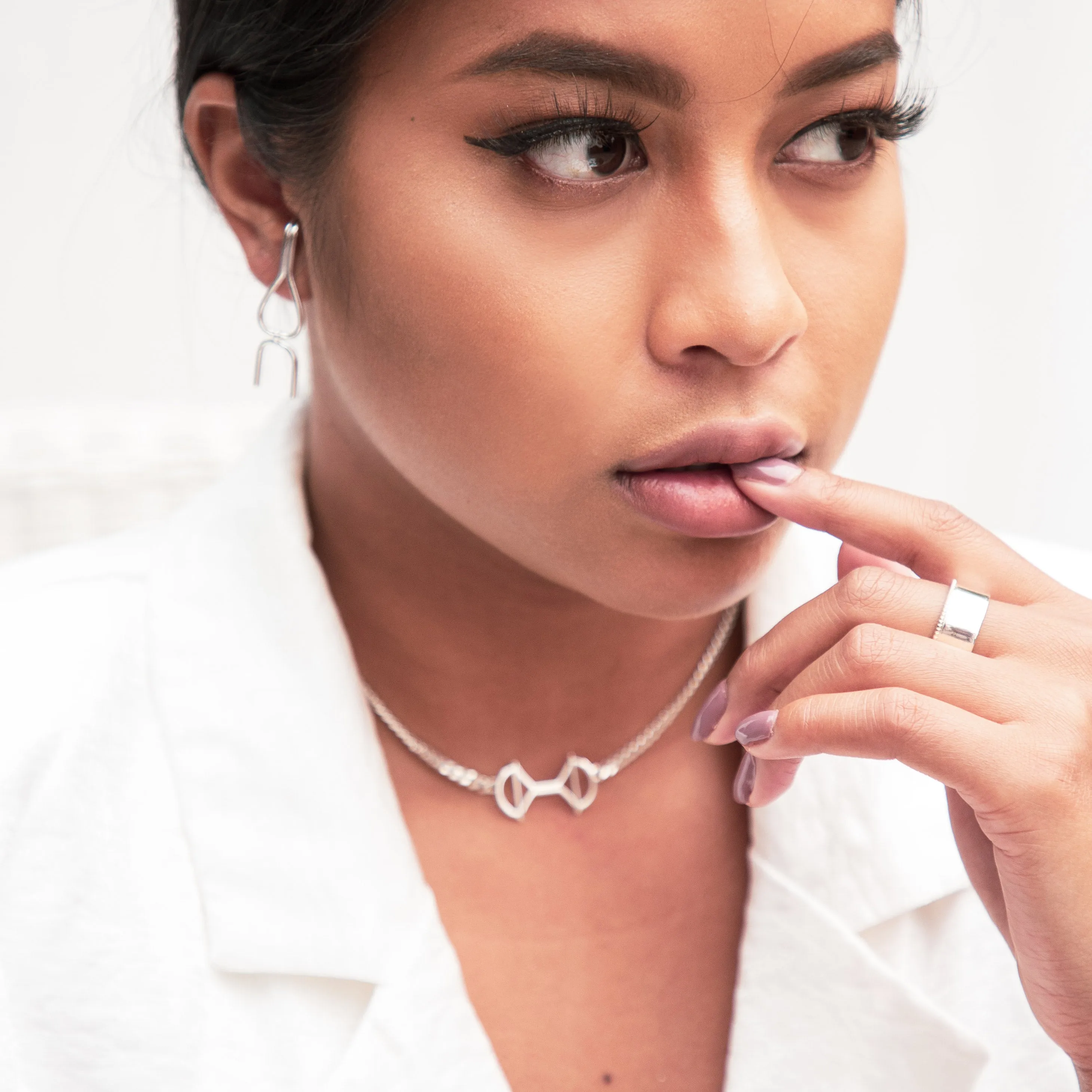 Lock Link Necklace (Silver)