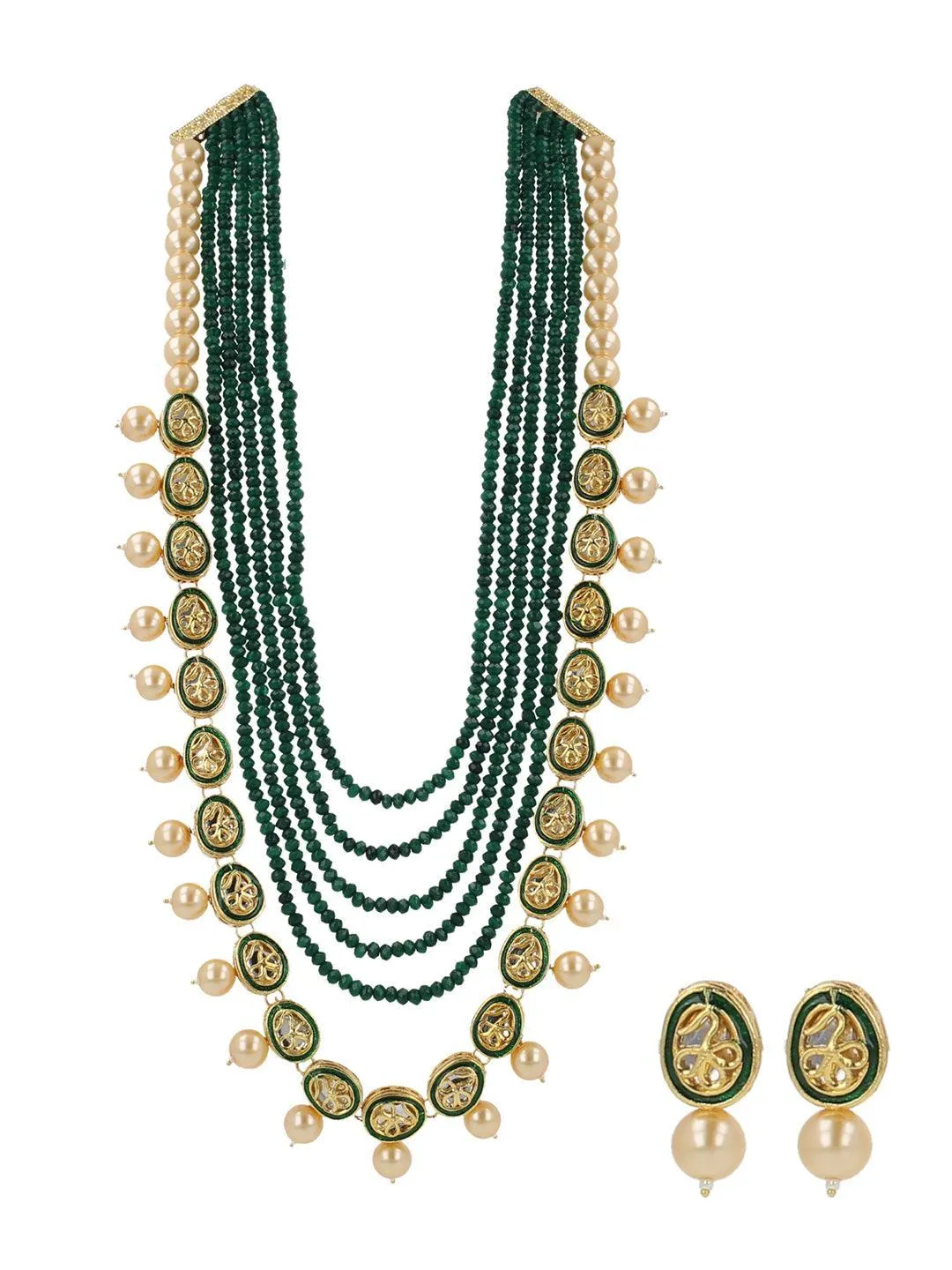 Long Onyx Kundan Necklace