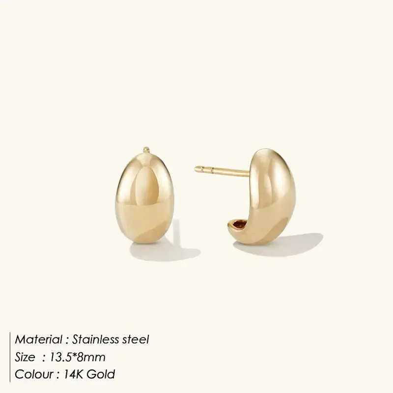 LOVCIA Fashion Simple Stainless Steel Earrings