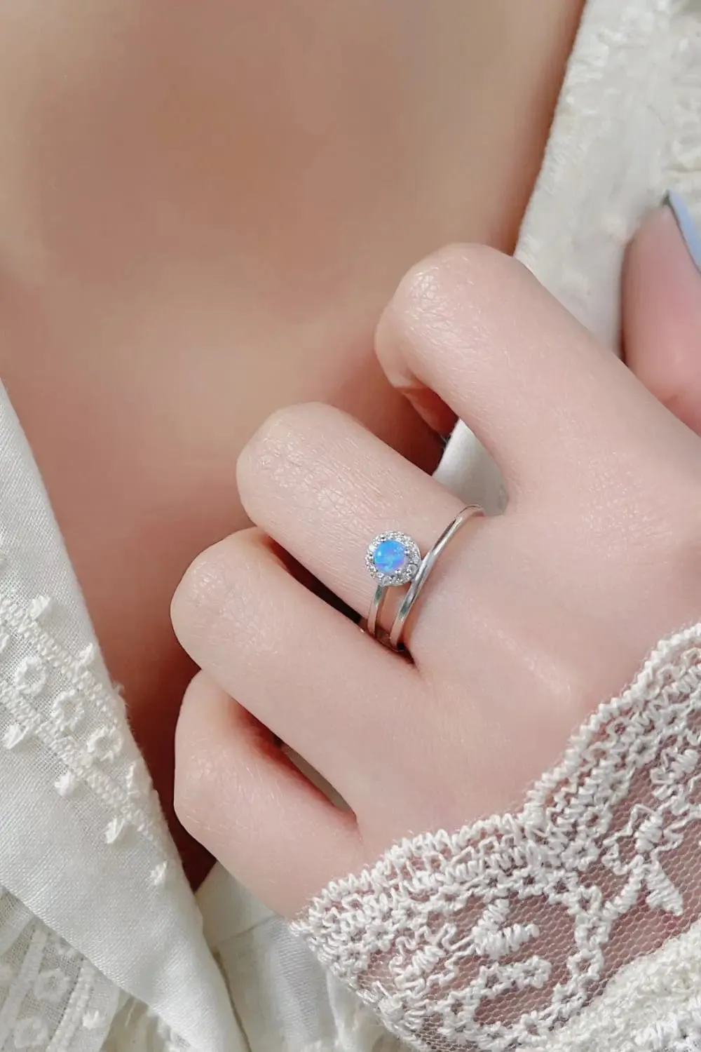 LOVCIA Opal Bypass Ring