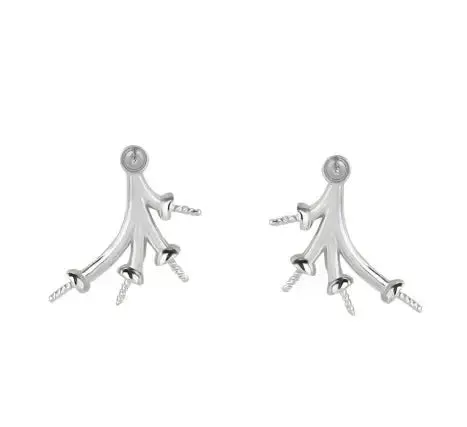 LOVCIA Women's Fashion Simple Sterling Silver Pearl Earrings