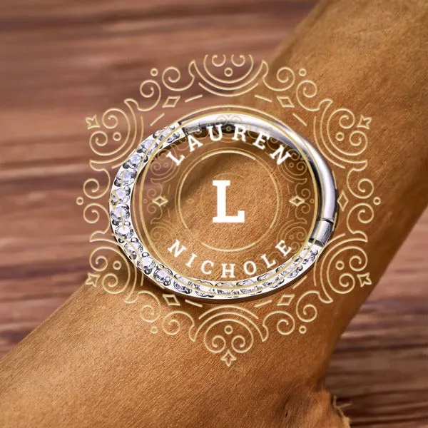 Luxe Titanium Hoop Rings with Opulent CZ Stones