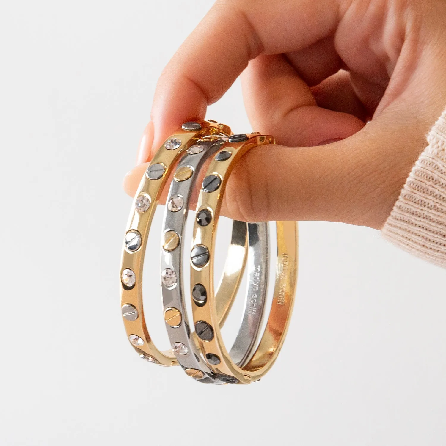 Marilyn Metal Nailhead Bangle