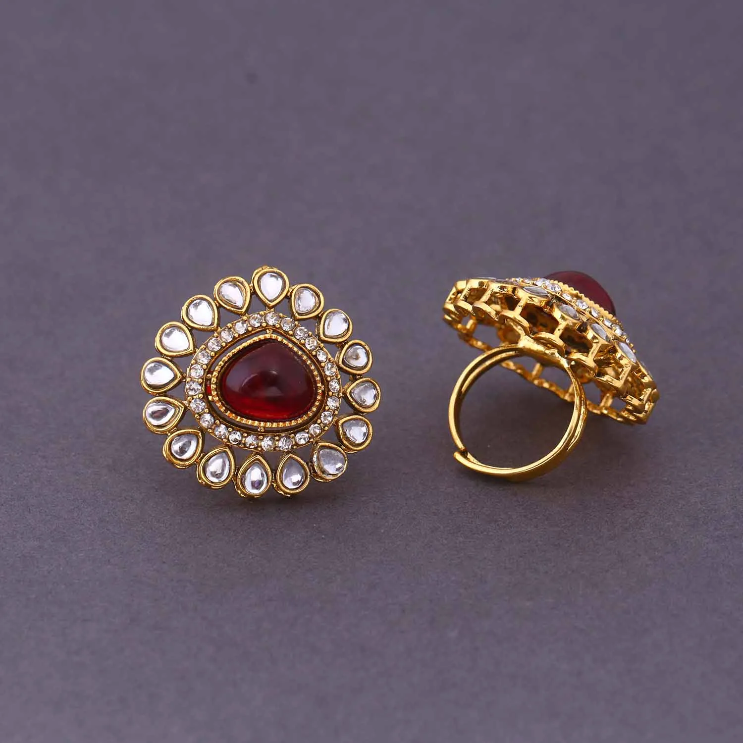 Maroon Madhura Semi-Bridal Jewellery Set