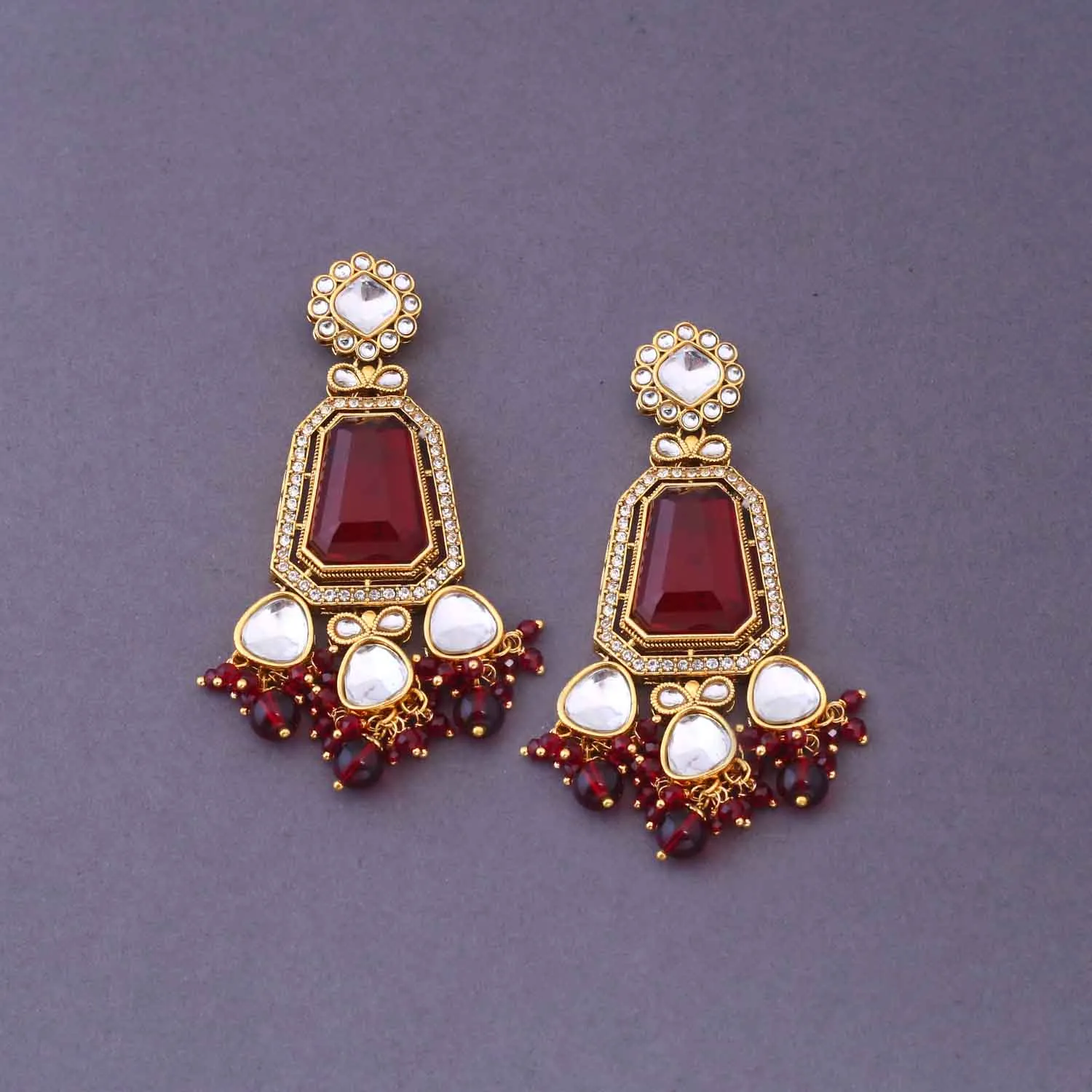 Maroon Pranjalli Bridal Jewellery Set
