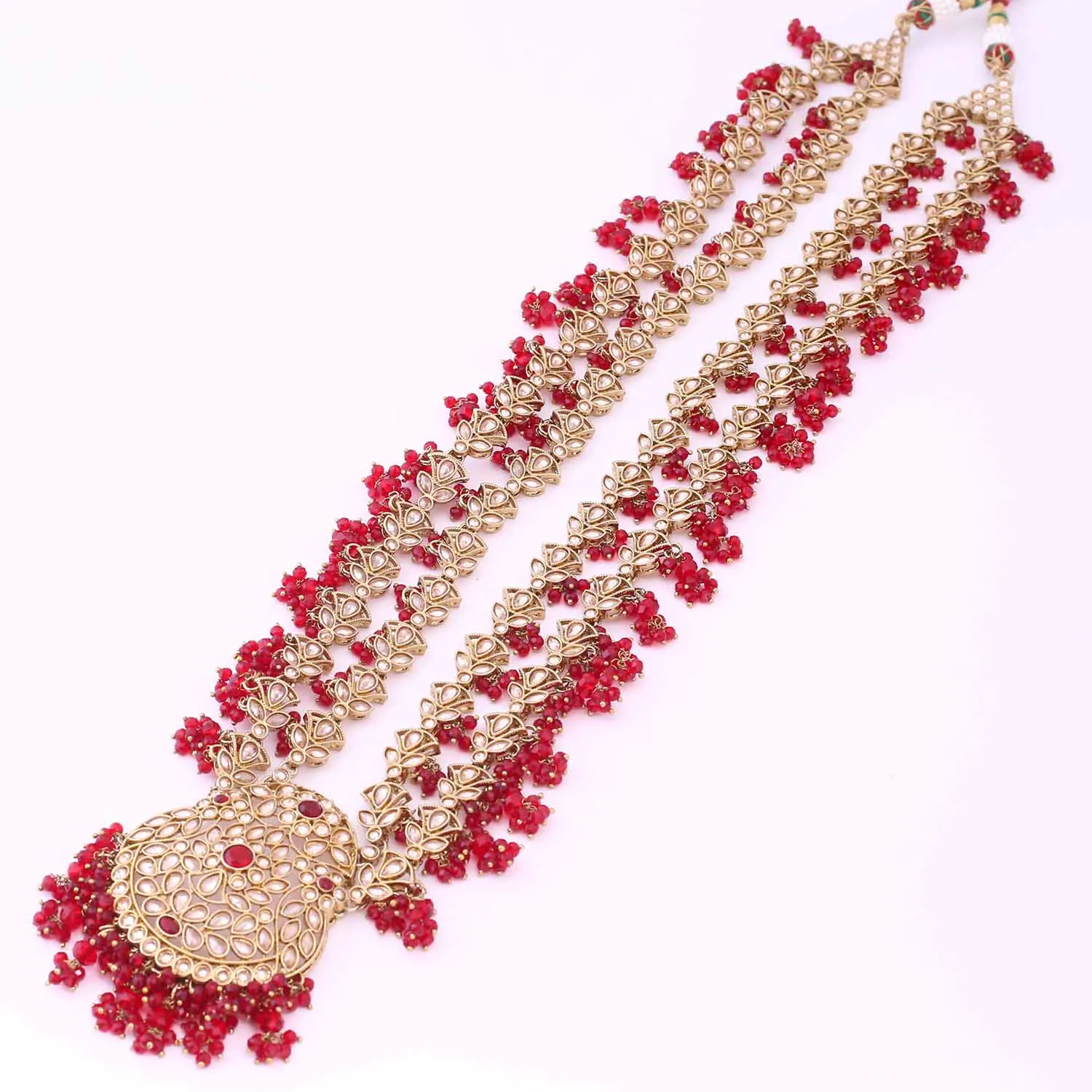 Maroon Shubani Bridal Jewellery Set