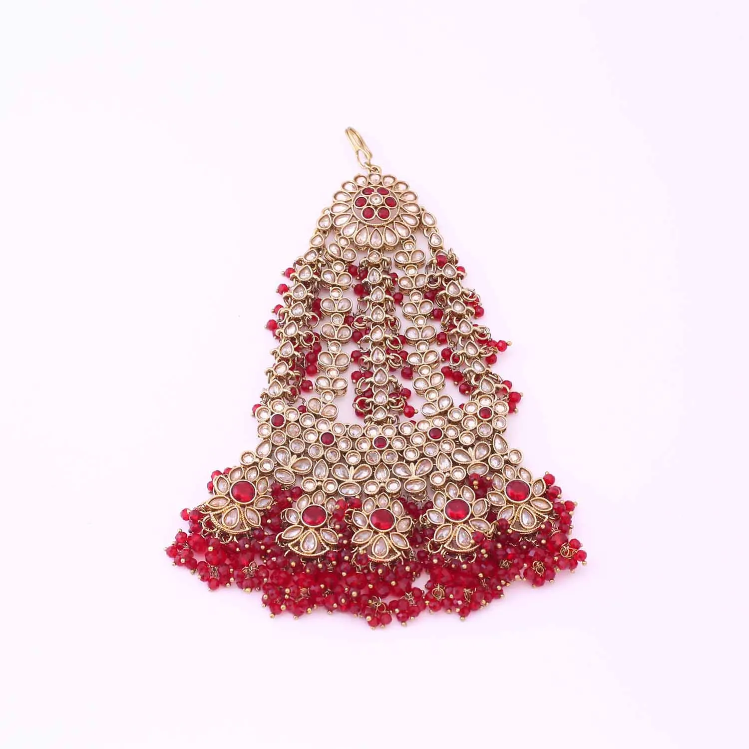 Maroon Shubani Bridal Jewellery Set