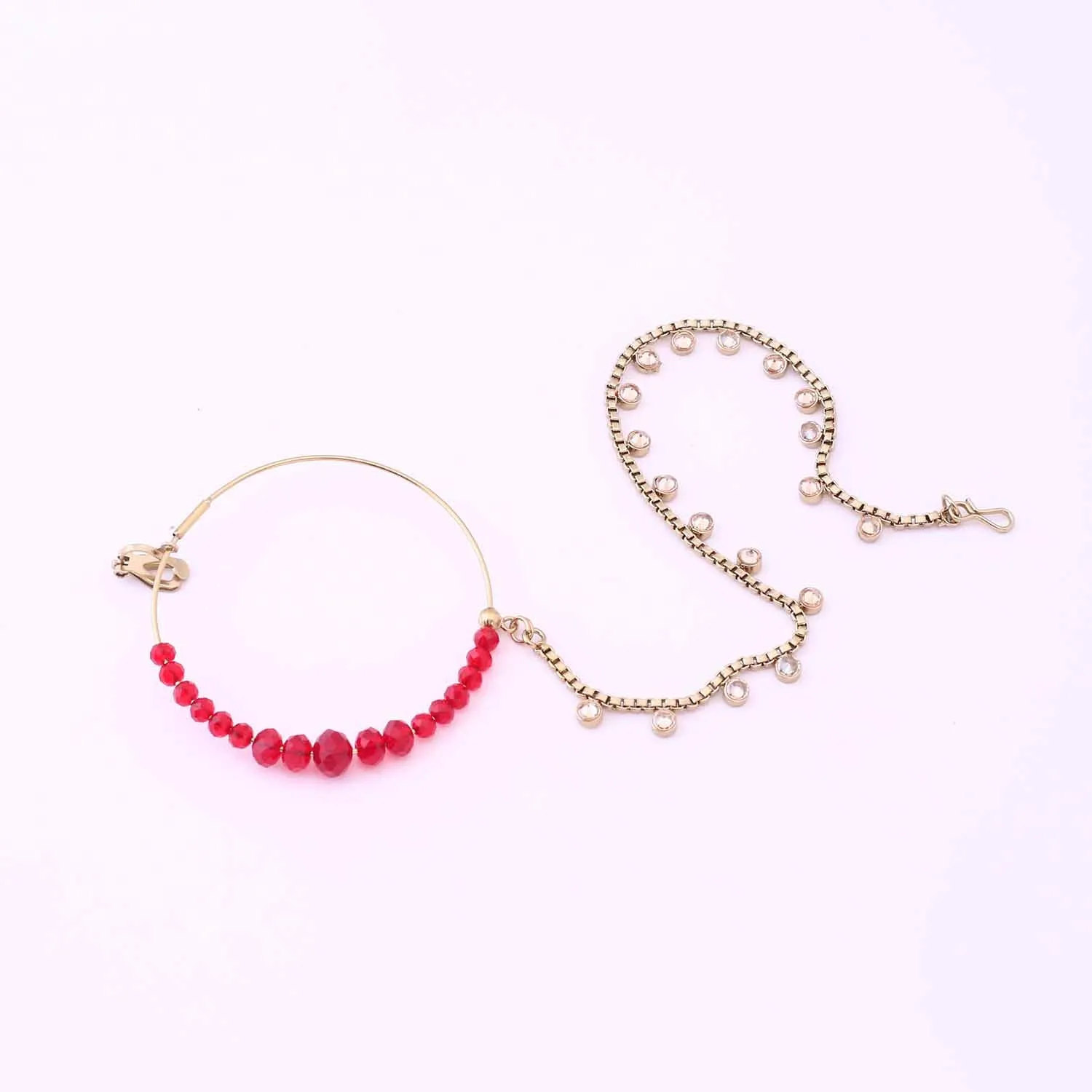 Maroon Shubani Bridal Jewellery Set